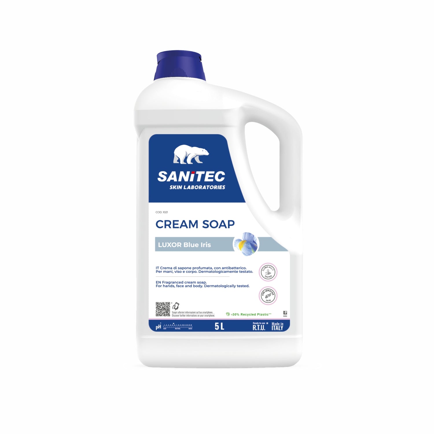 2 flaconi Sapone Cream Soap profumato idratante 10 litri 5+5 sanitec 1021