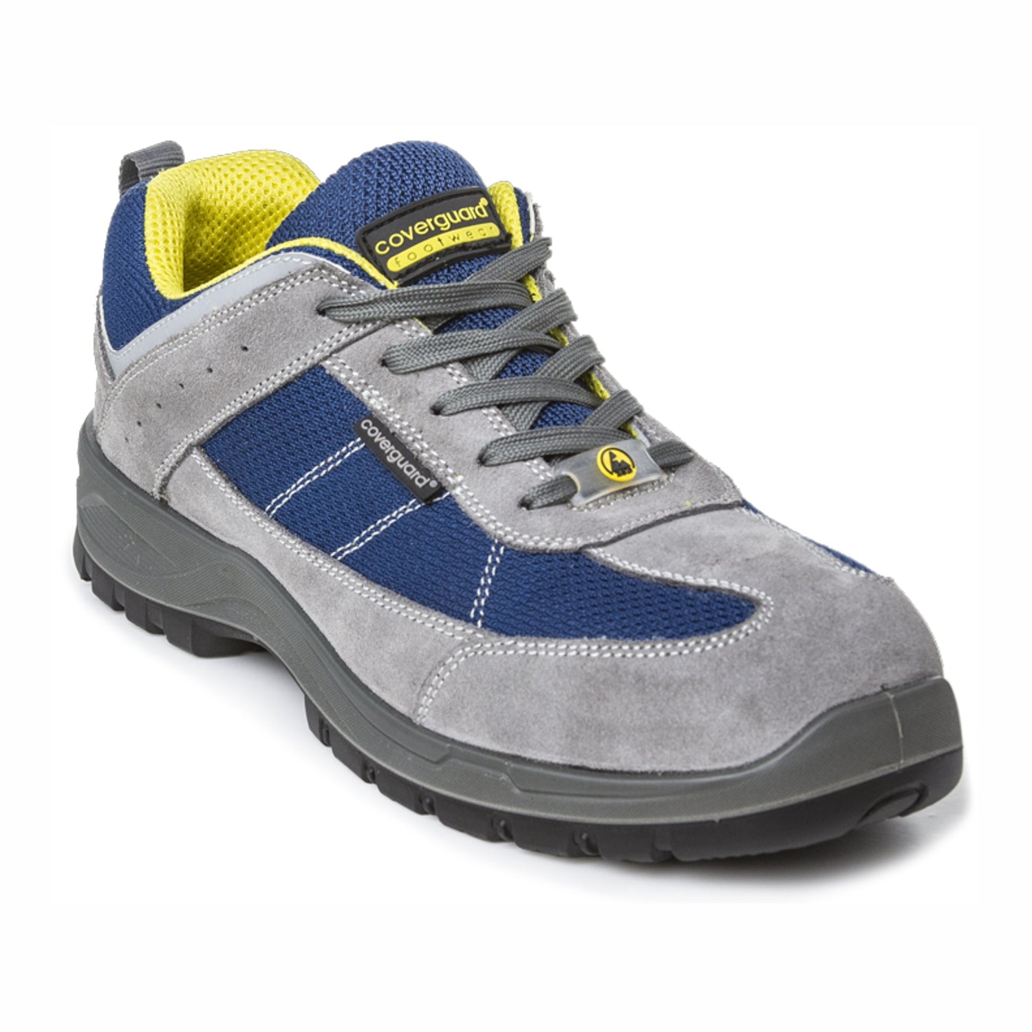 Scarpa bassa in pelle scamosciata microforata puntale in acciaio lead S1PS