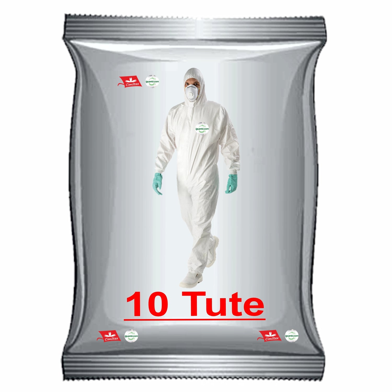 10 Tute monouso gr. 64 Categoria 3 III impermeabile 60% polipropilene 40% polietilene polsino con elastico
