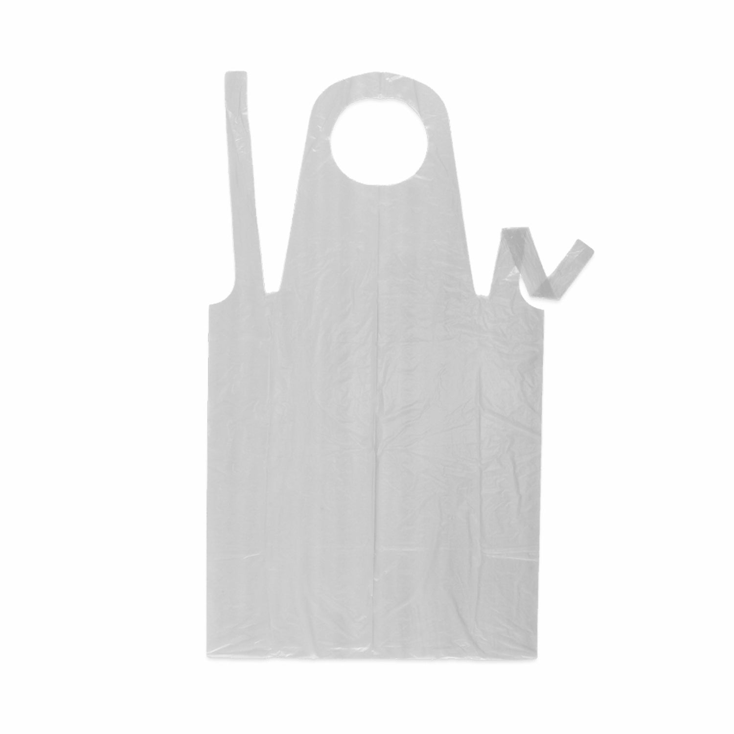 Grembiule monouso in polietilene bianco kit da 100 pz.