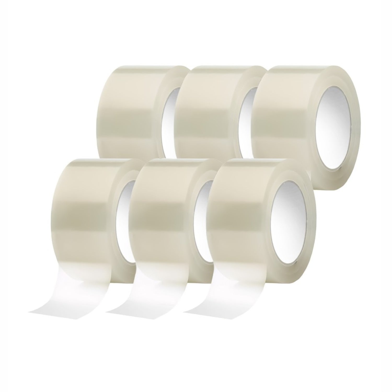6 rotoli Nastro adesivo Trasparente NEUTRO 28 my acrilico mm.50 metri 66