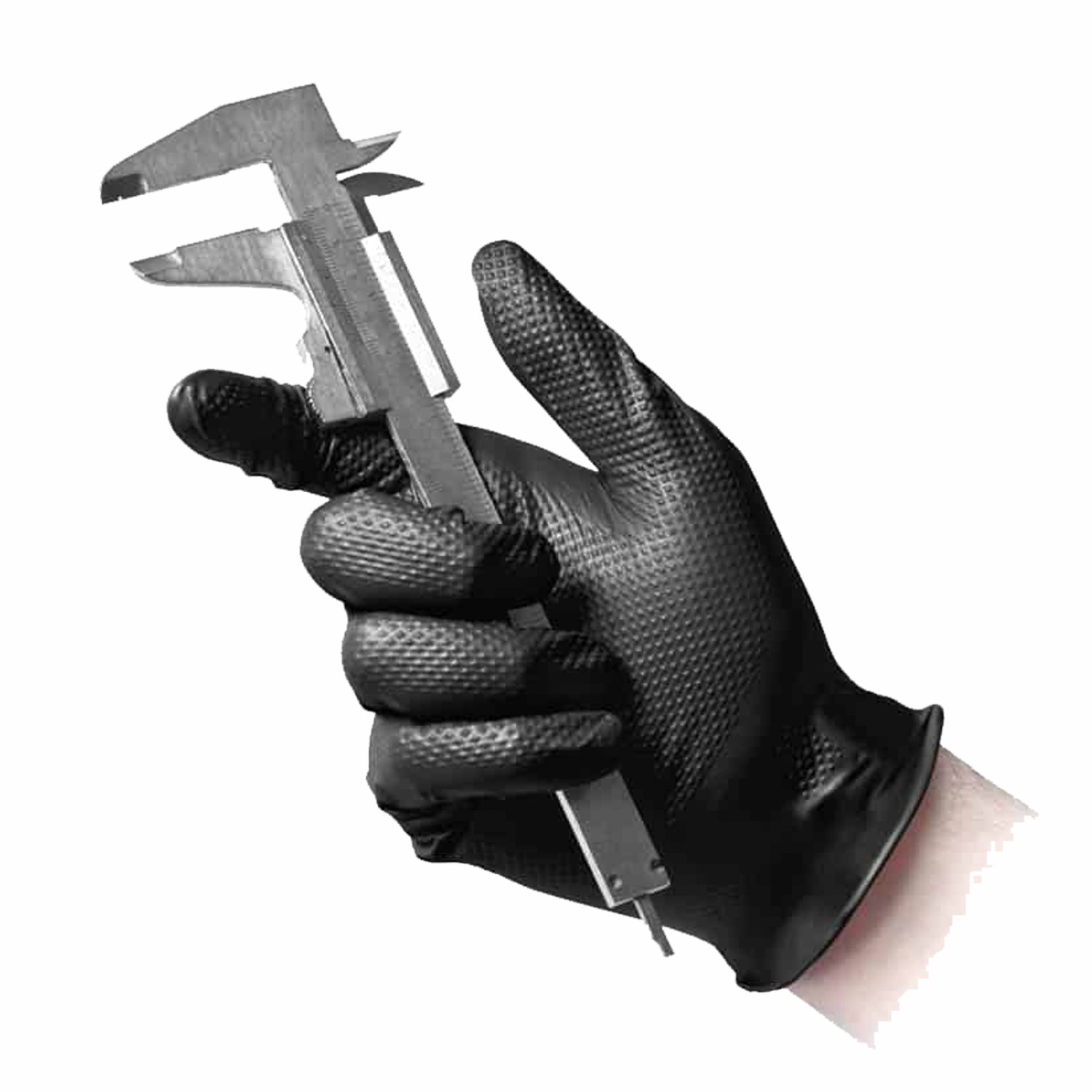 Guanti monouso in nitrile grip nero pz. 50 Reflexx N85 gr. 8,40