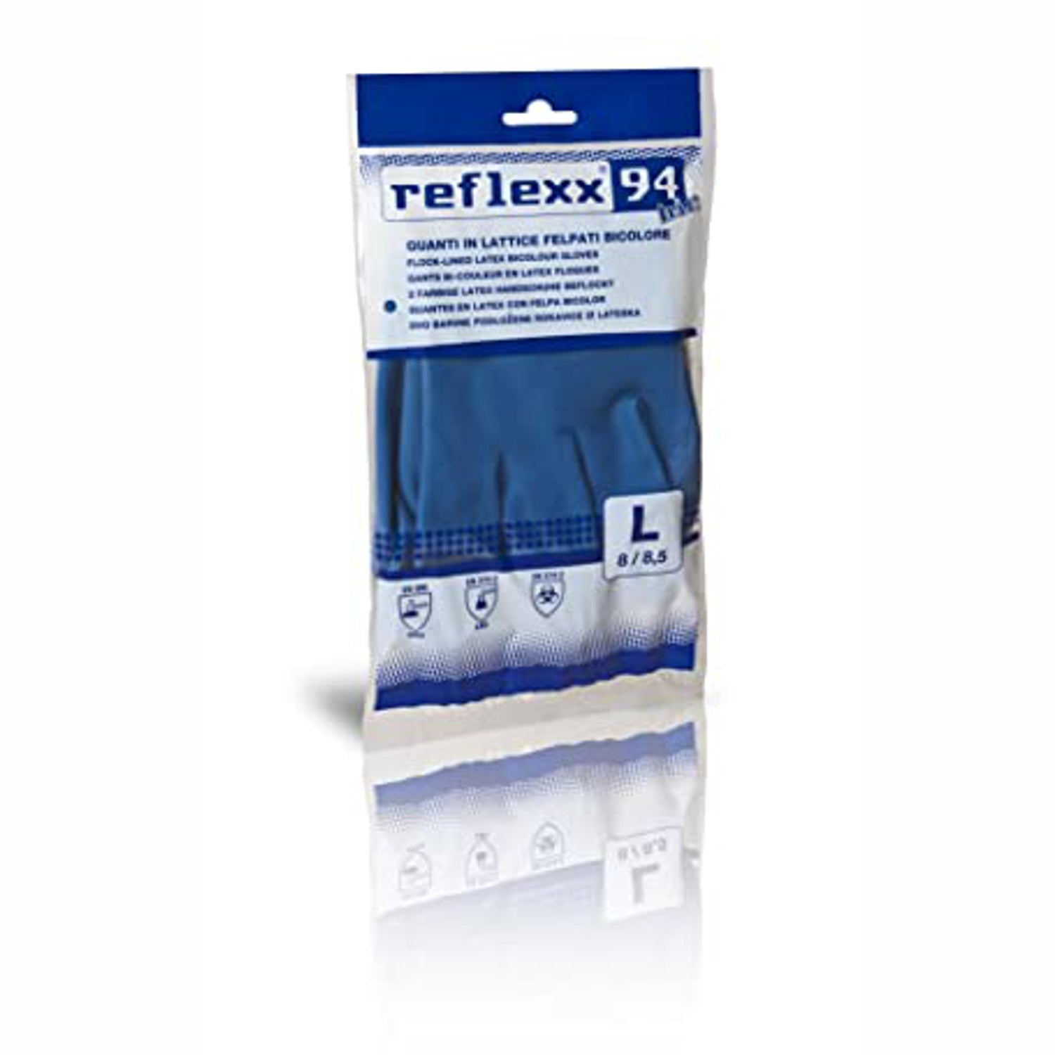 Guanti in lattice Riutilizzabili Bicolore Reflexx 94