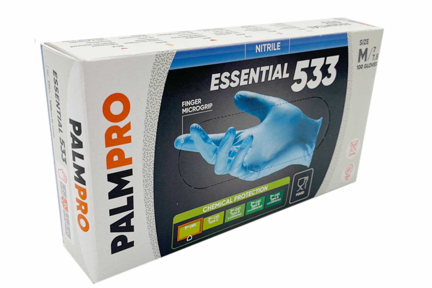 Guanti monouso nitrile senza polvere palmpro essential 533 icoguanti gr. 3,00