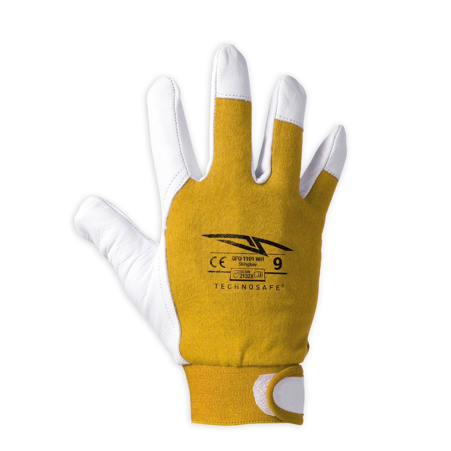 Guanti da lavoro technosafe in pelle fiore e cotone golf