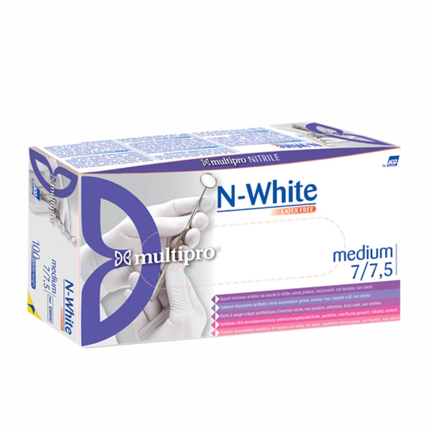 Guanti monouso in nitrile White Multipro
