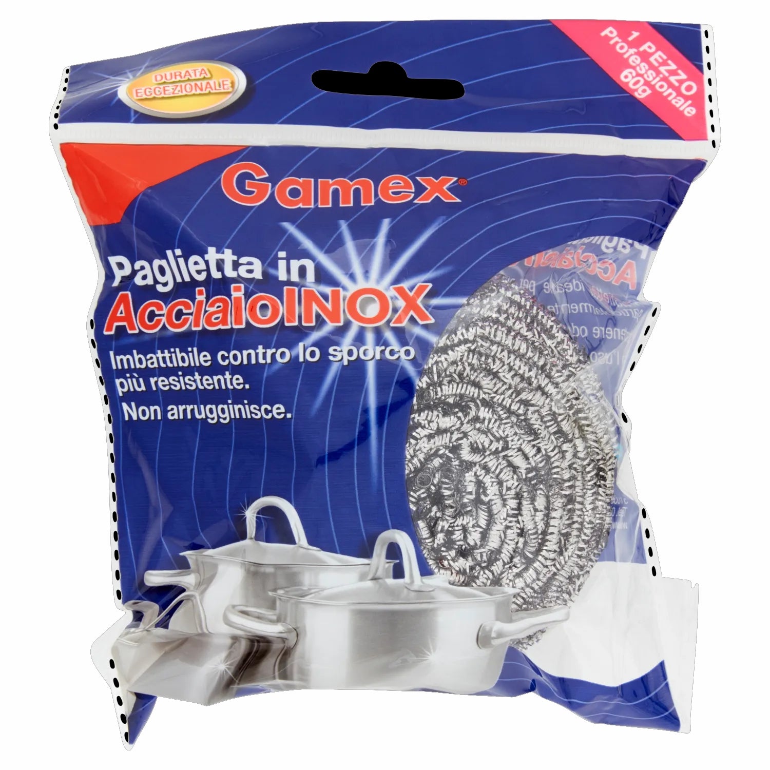 Paglietta in acciaio inox 60 gr.