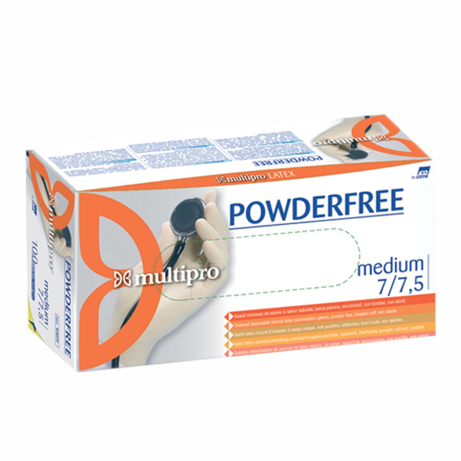 Powderfree Multipro guanti monouso in lattice