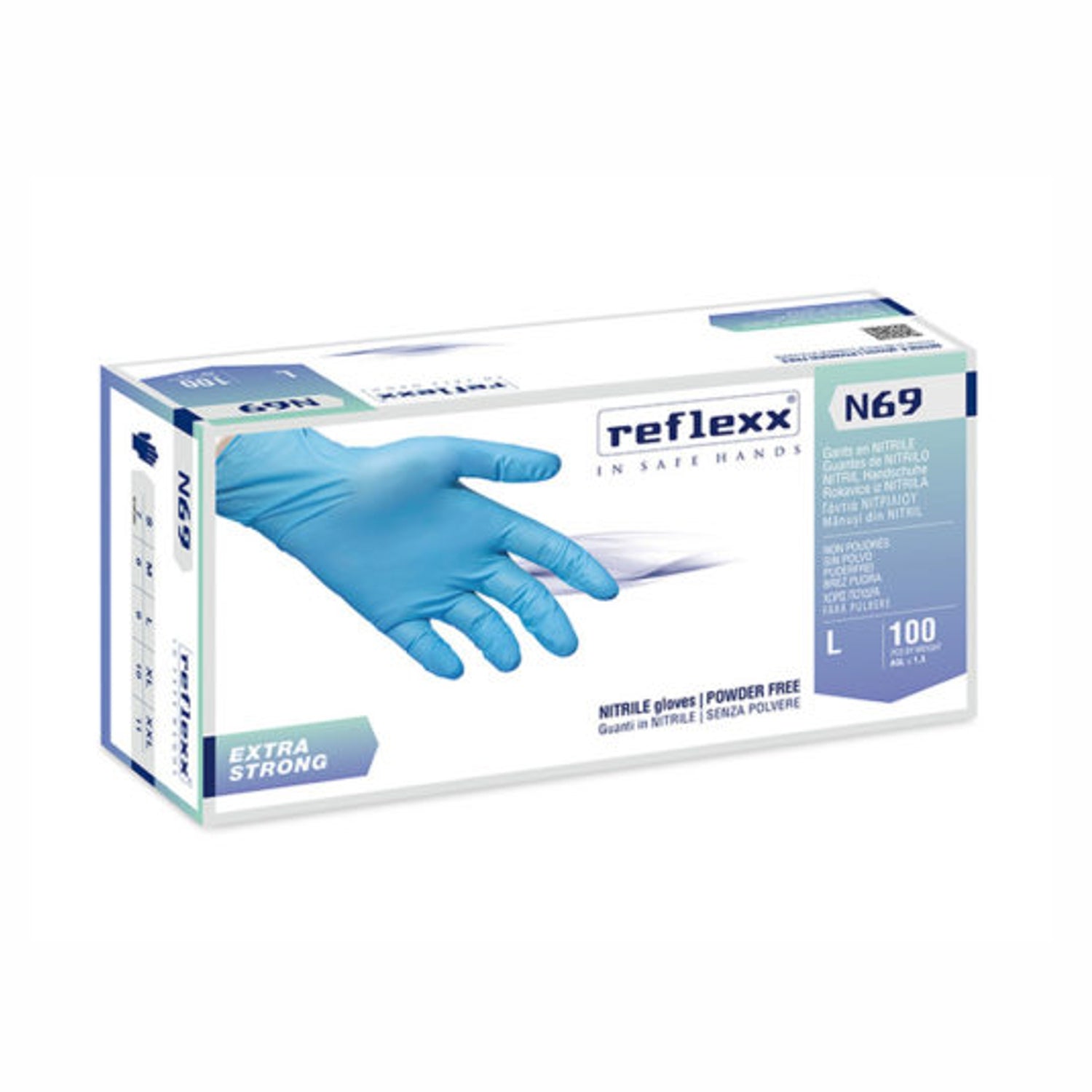 Guanti monouso in nitrile pz.100 Reflexx N69