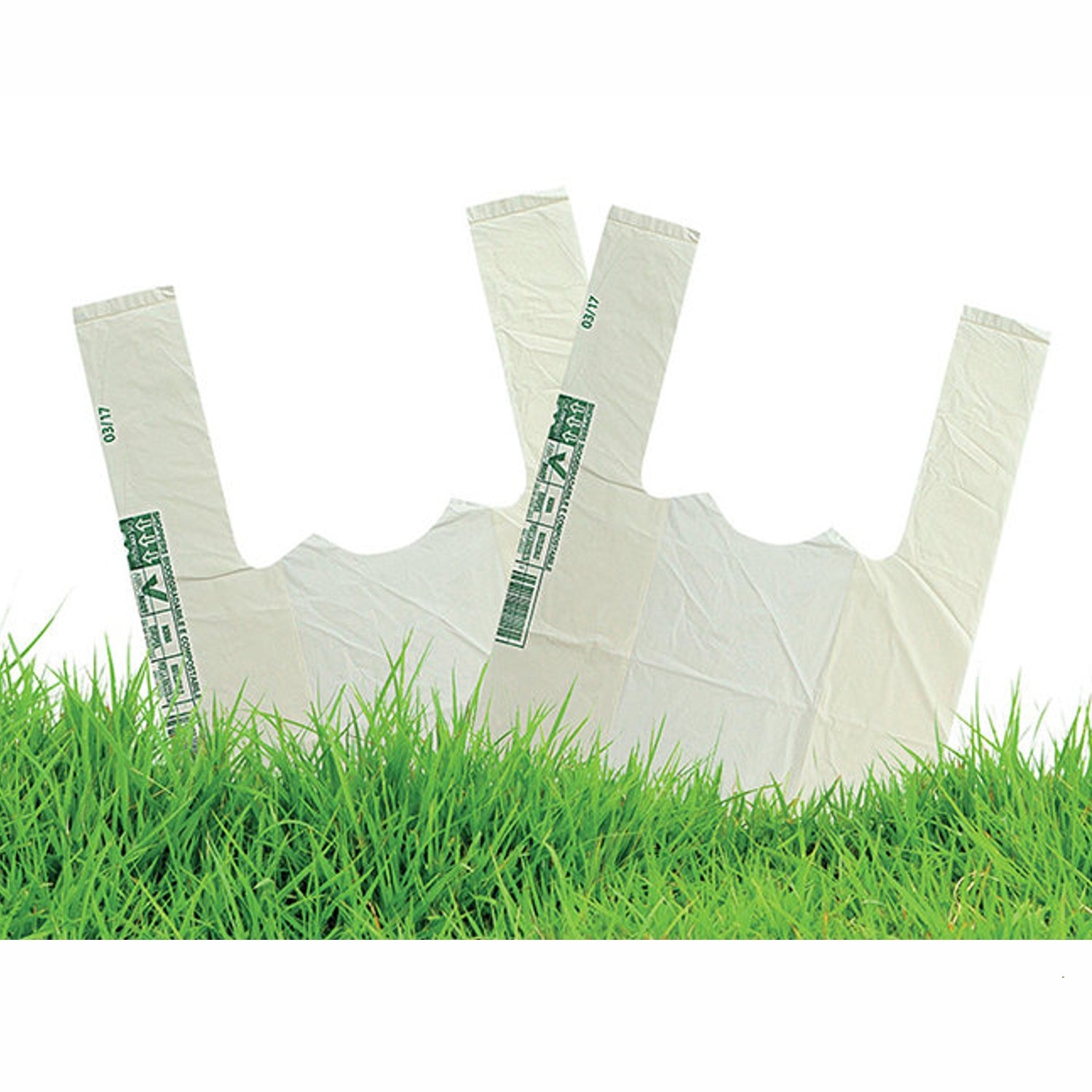 Shoppers media 27x50 sacchetti compostabile bianca scatola da kg. 4