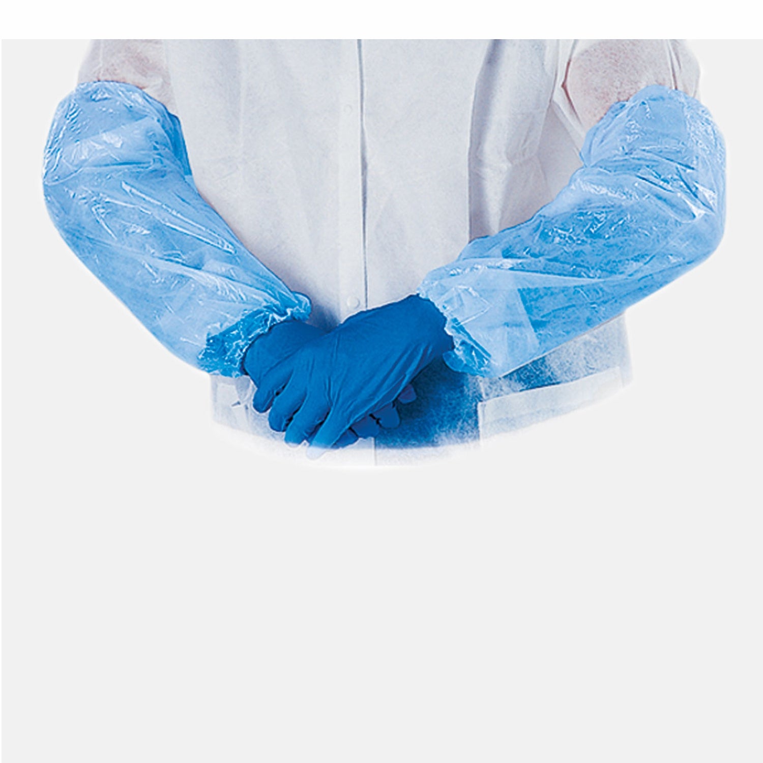 2000 Manicotti colore azzurro con bordi elastici