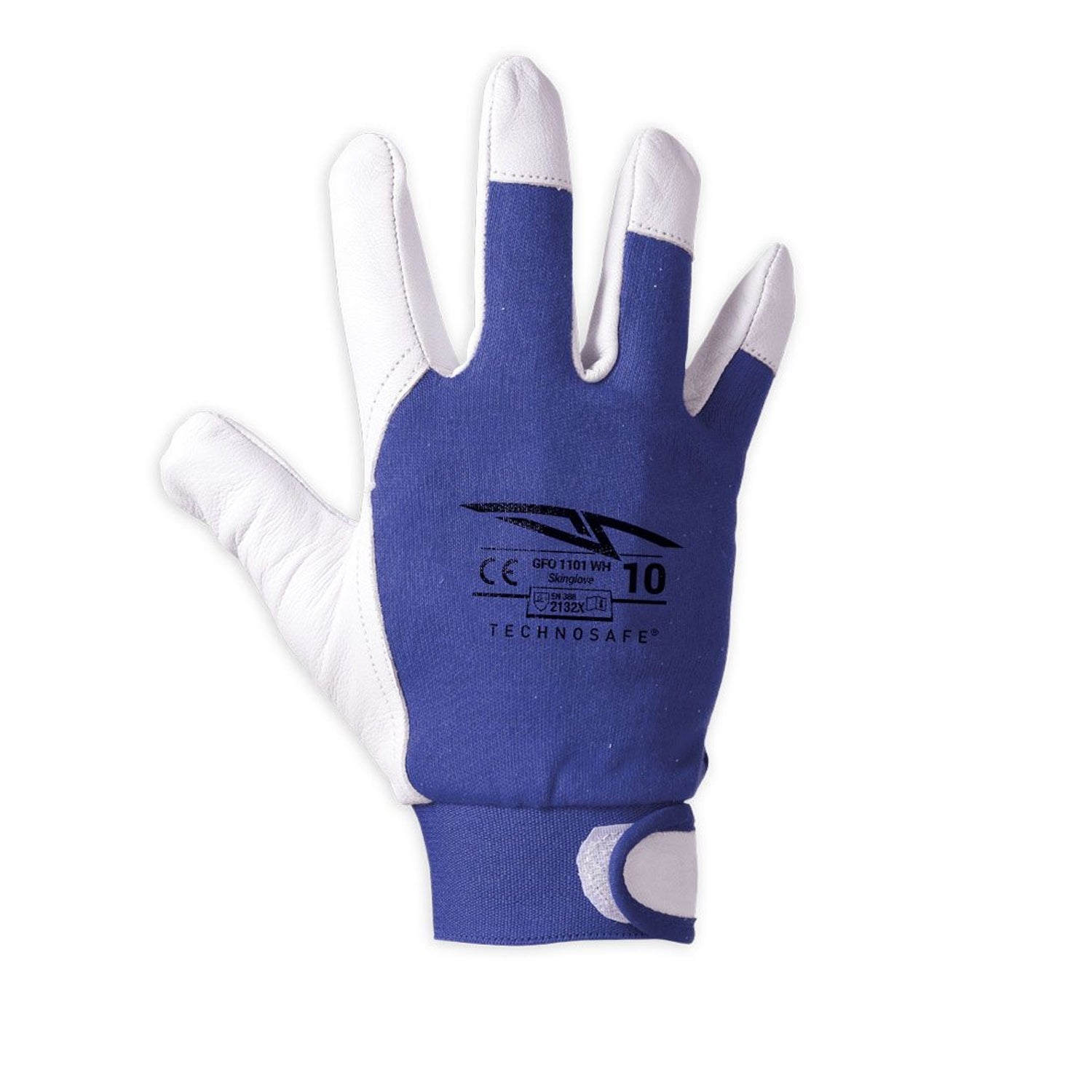 Guanti da lavoro technosafe in pelle fiore e cotone golf