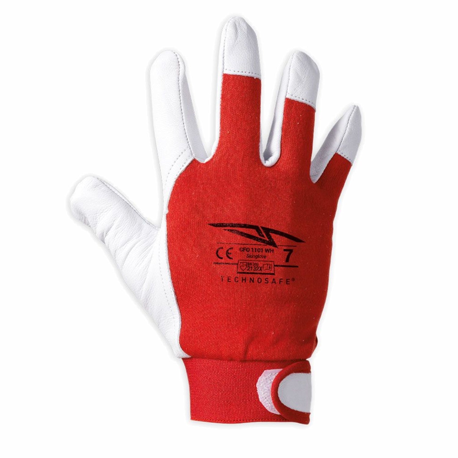 Guanti da lavoro technosafe in pelle fiore e cotone golf