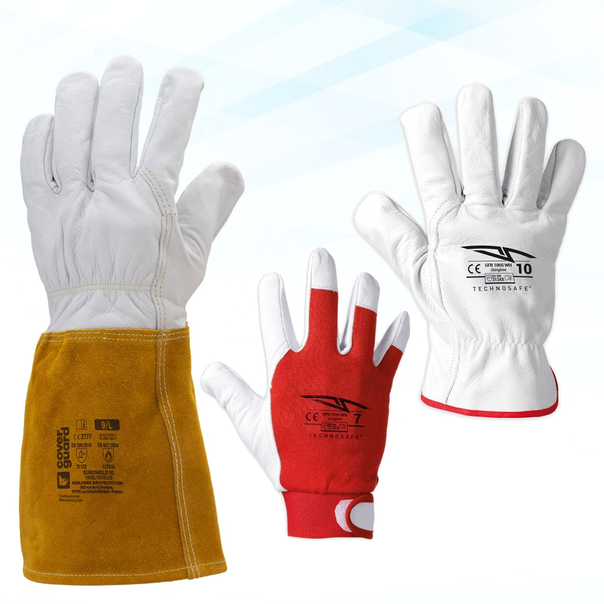 GUANTI DA LAVORO IN PALMA DI PELLE RIFLETTENTE - Foto 3