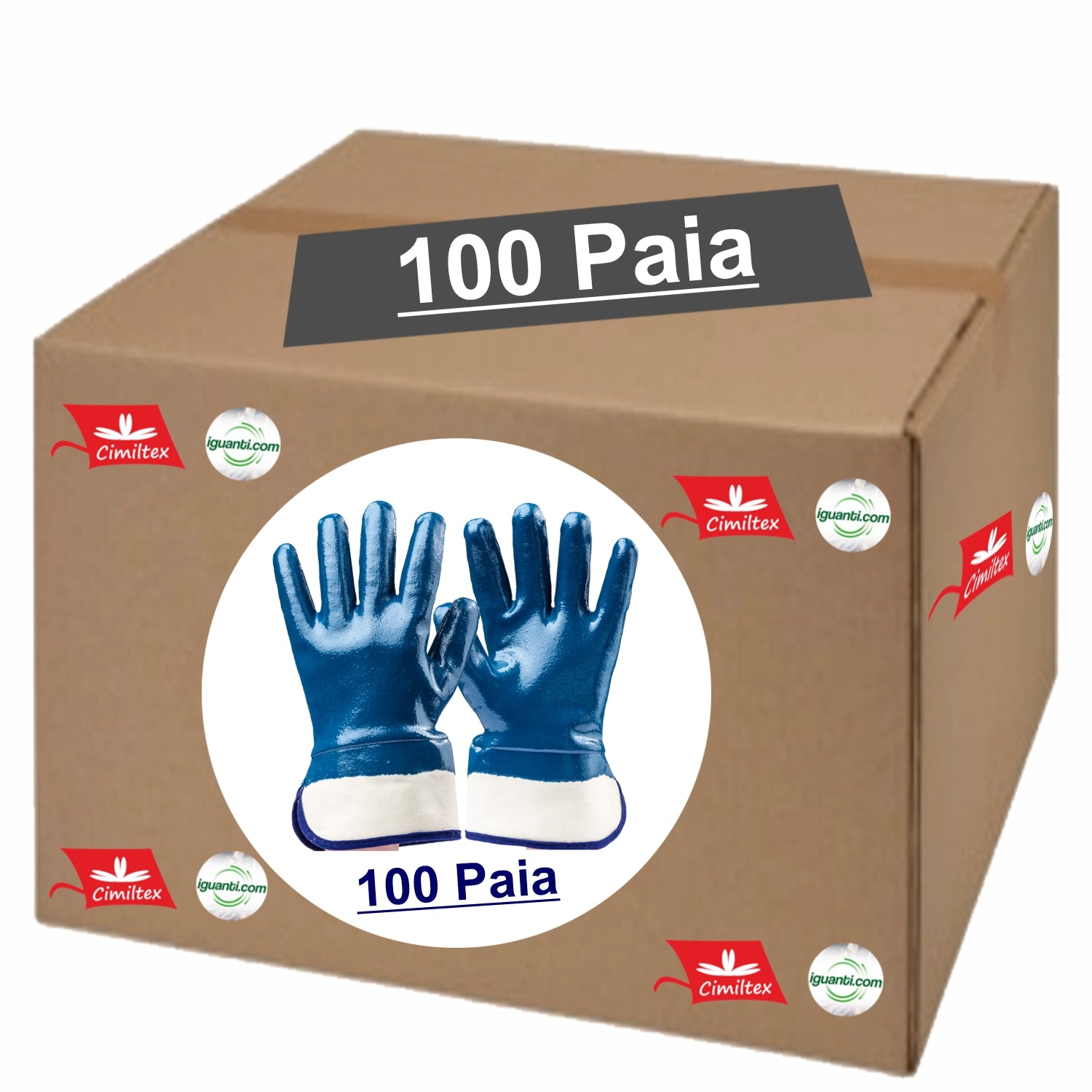 Guanti da lavoro NBR jersey supportati spalmatura in nitrile 4/4 pesante