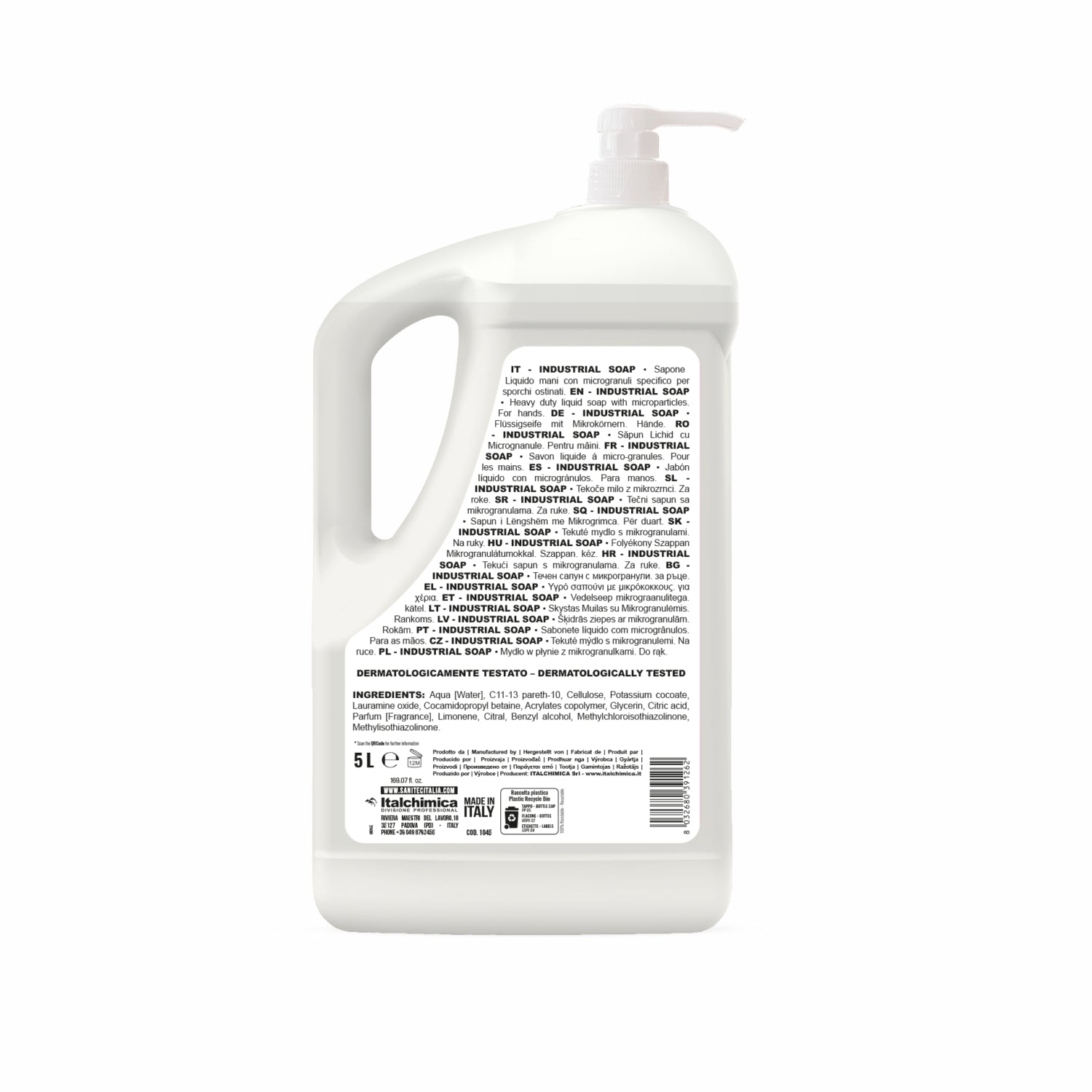 Industrial soap sapone liquido specifico per sporchi ostinati oli e grassi 5 LT sanitec