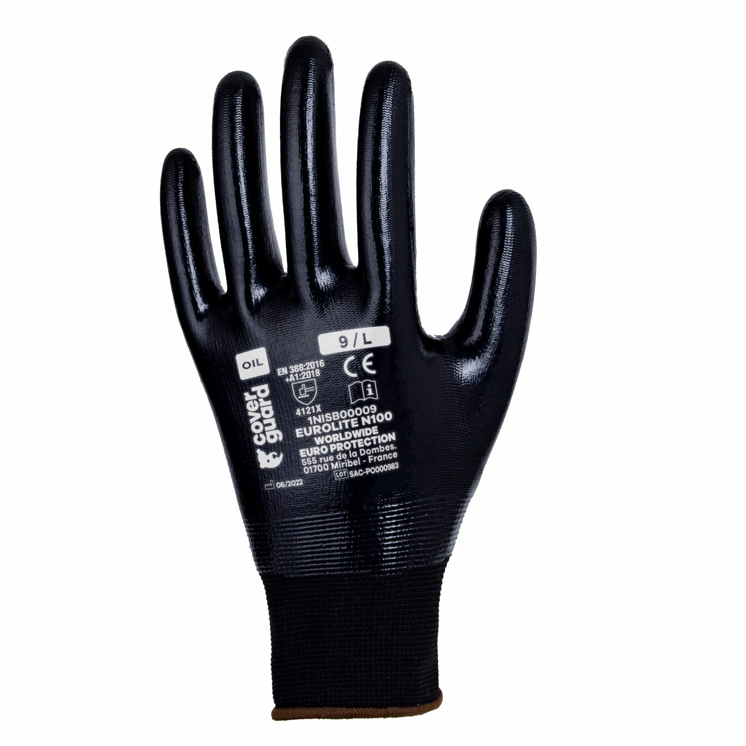 Guanti da lavoro nylon ricoperti in Nitrile 4/4 protezione da oli e grasso 1nisb00