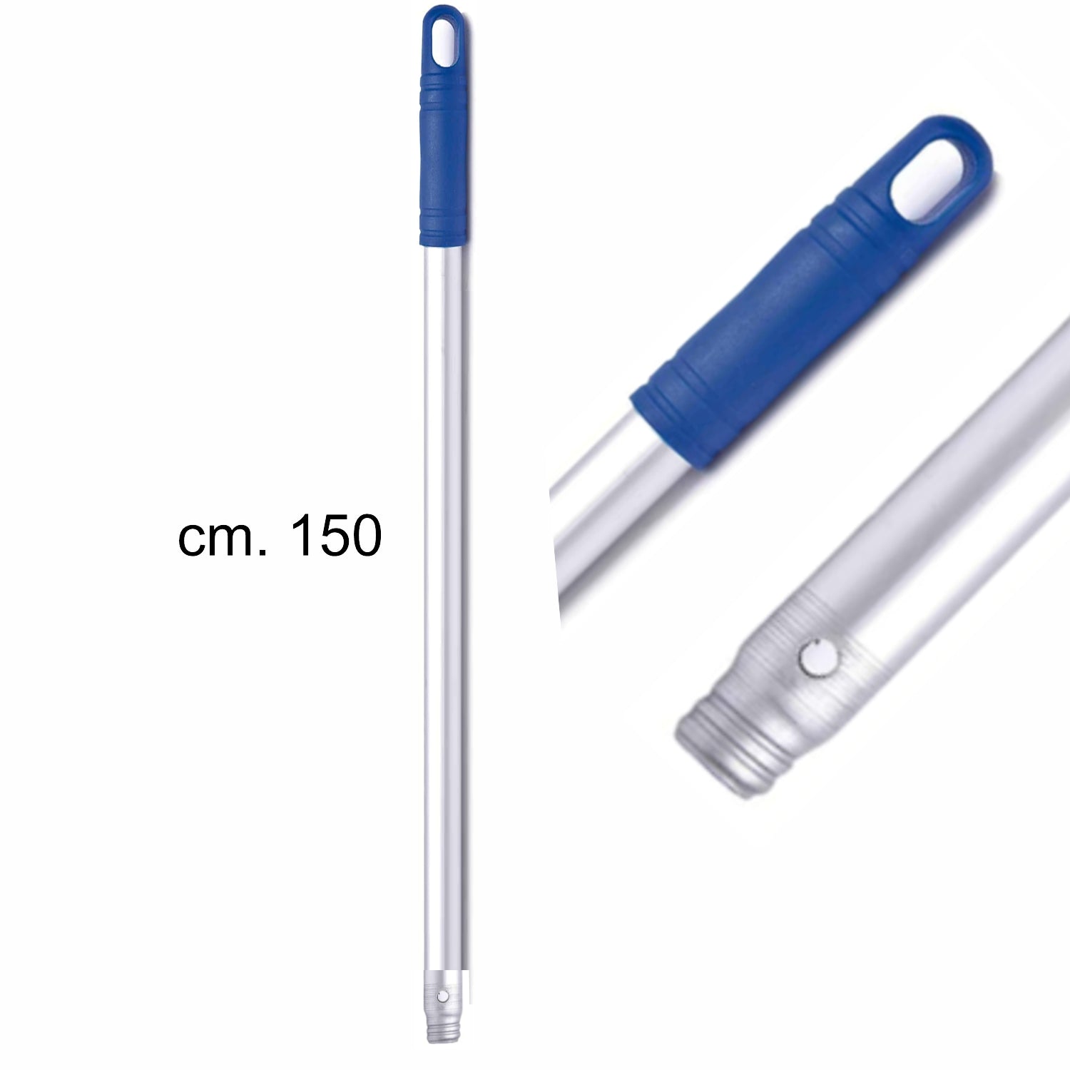 5 Manici alluminio professionale cm. 150 cm. attacco a vite + foro