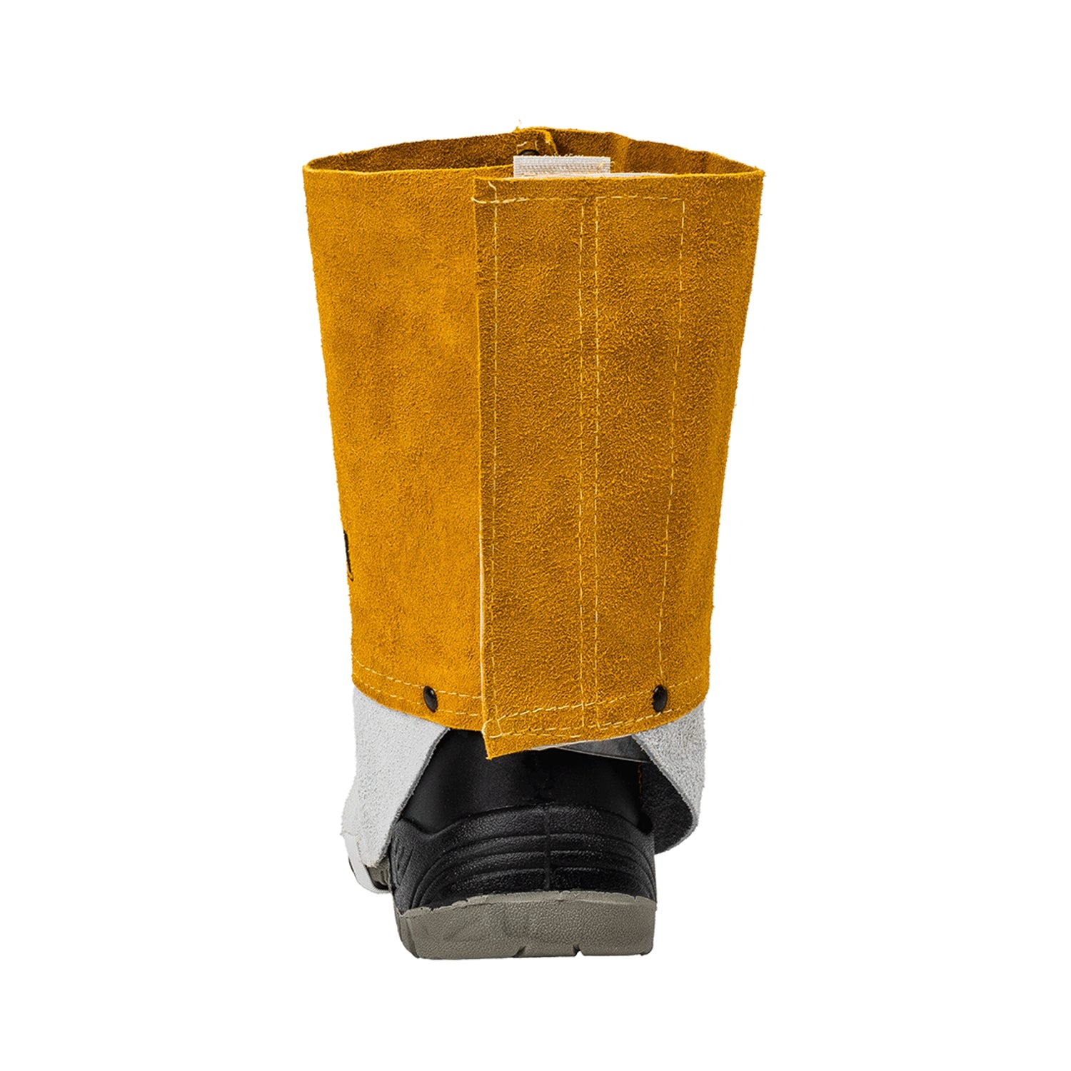 Copri gamba da saldatore in pelle crosta bovina colore giallo