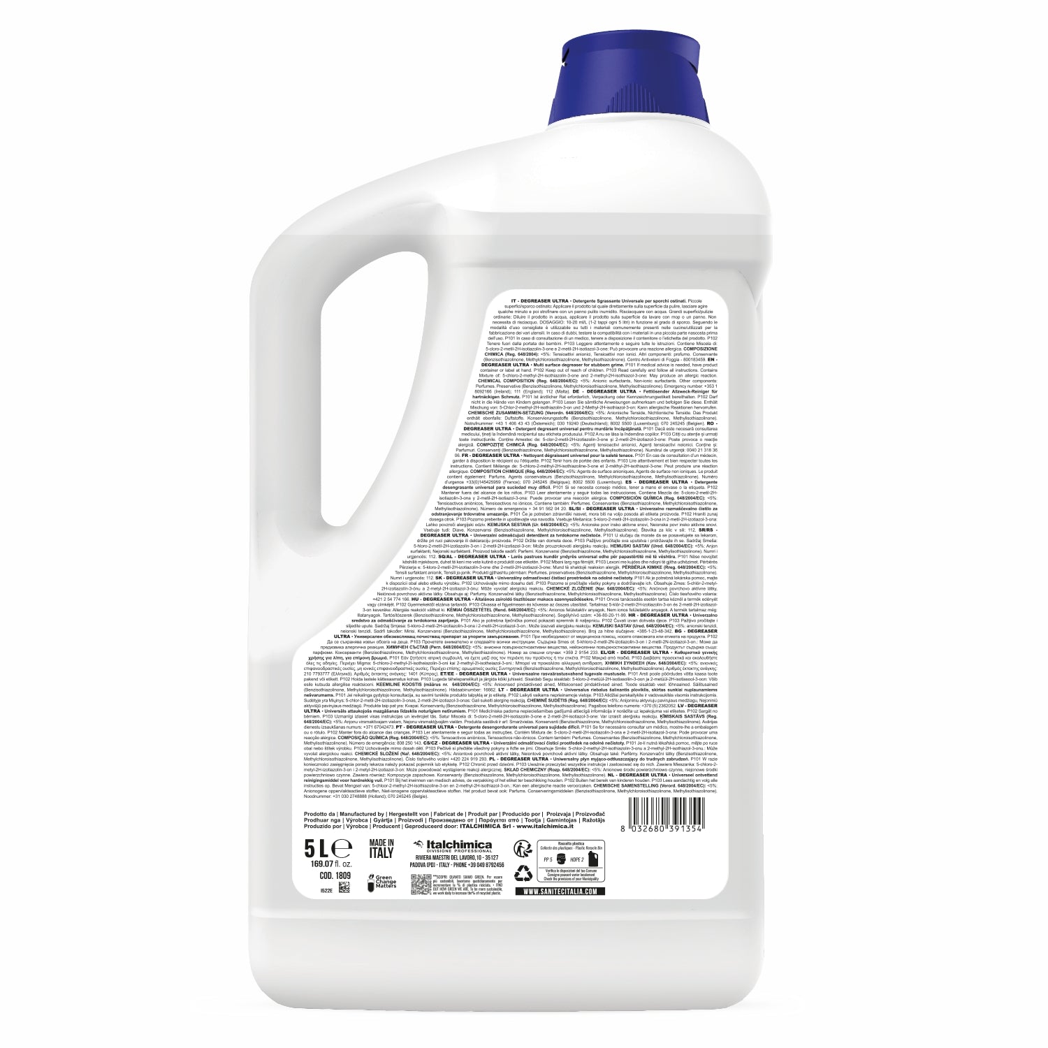 Sgrassatore detergente degreaser ultra marsiglia 5 litri Sanitec 1809