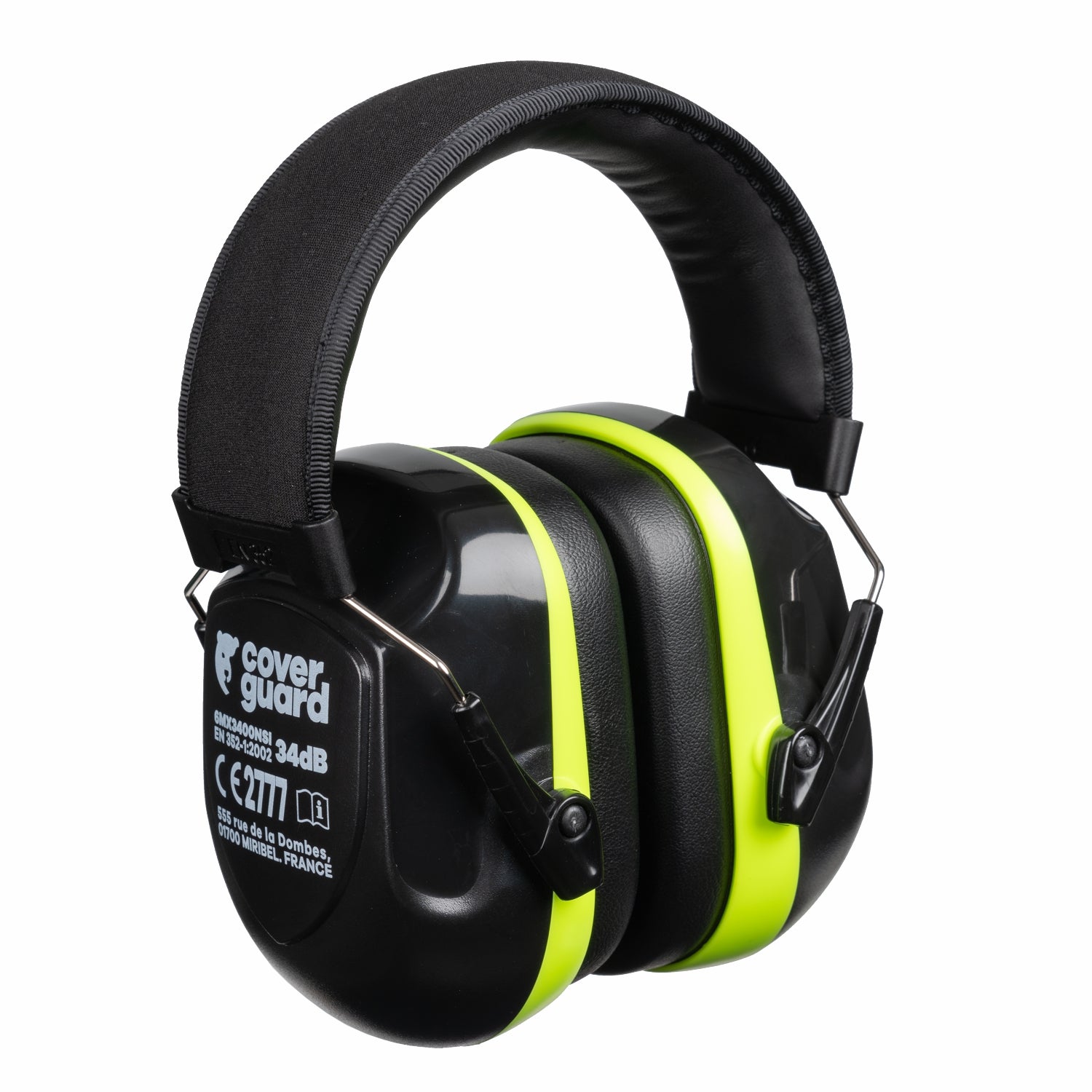Cuffia auricolare 34 DB in ABS nero, archetto in acciaio inossidabile regolabile