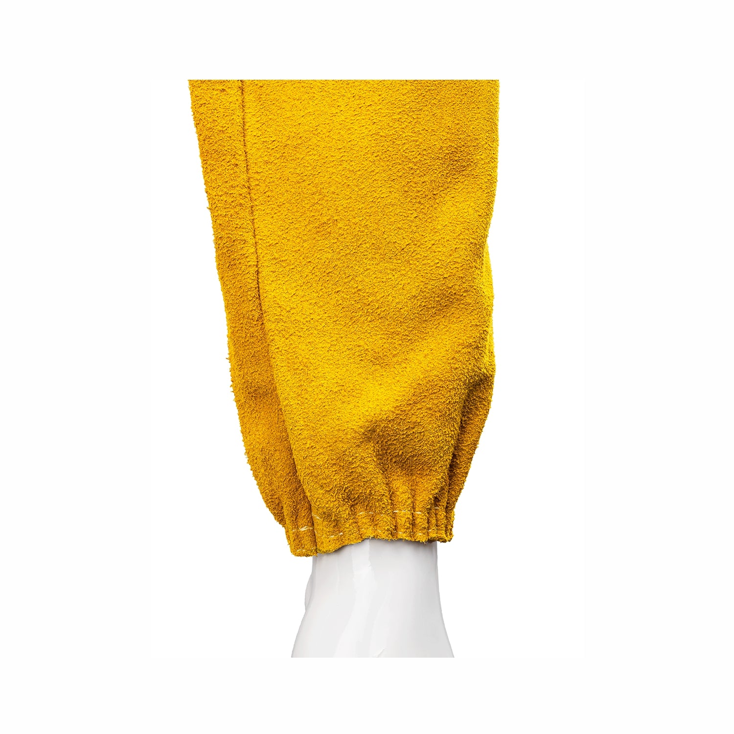 Copri manica da saldatore in pelle crosta bovina colore giallo