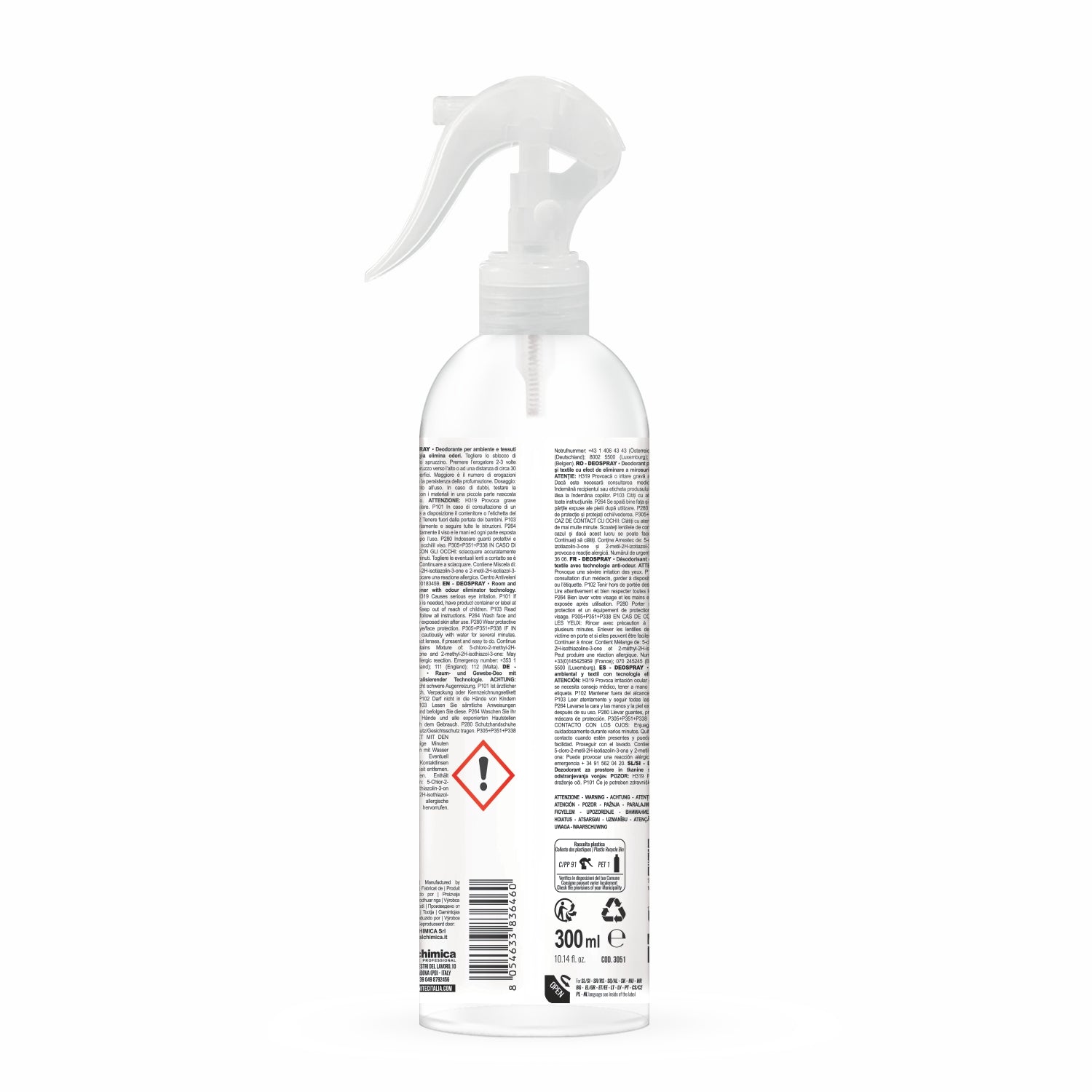 Deodorante per ambienti e tessuti con tecnologia elimina odori deo spray philosophy 300 ml sanitec 3051