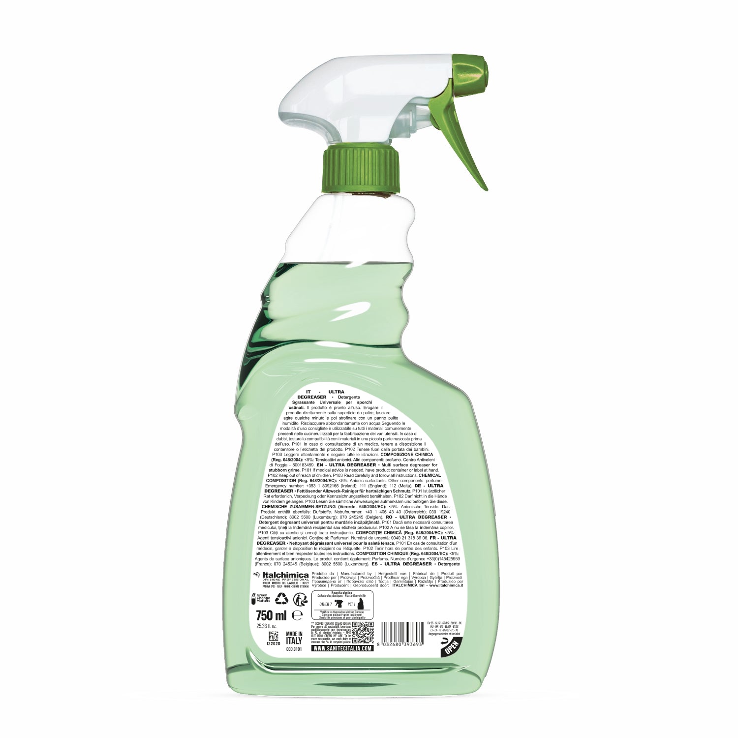 Sgrassatore detergente Degreaser GREEN PAWER  sgrassante 750 ML sanitec 3101