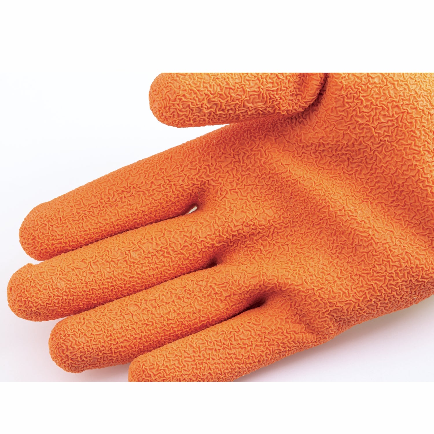 10 paia Guantii da lavoro Spalmato in lattice arancione con finitura zigrinata su palmo e pollice