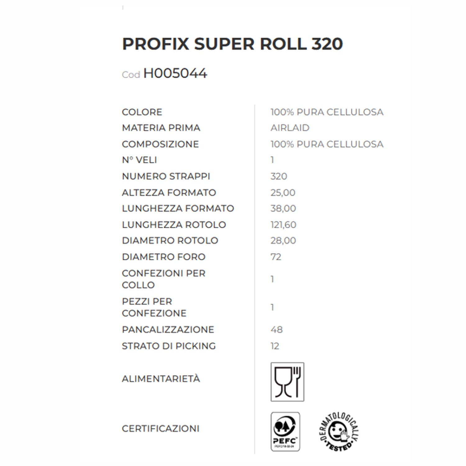 Rotolone carta a secco bobina panno AIRLAID 320 strappi super assorbente celtex 005044
