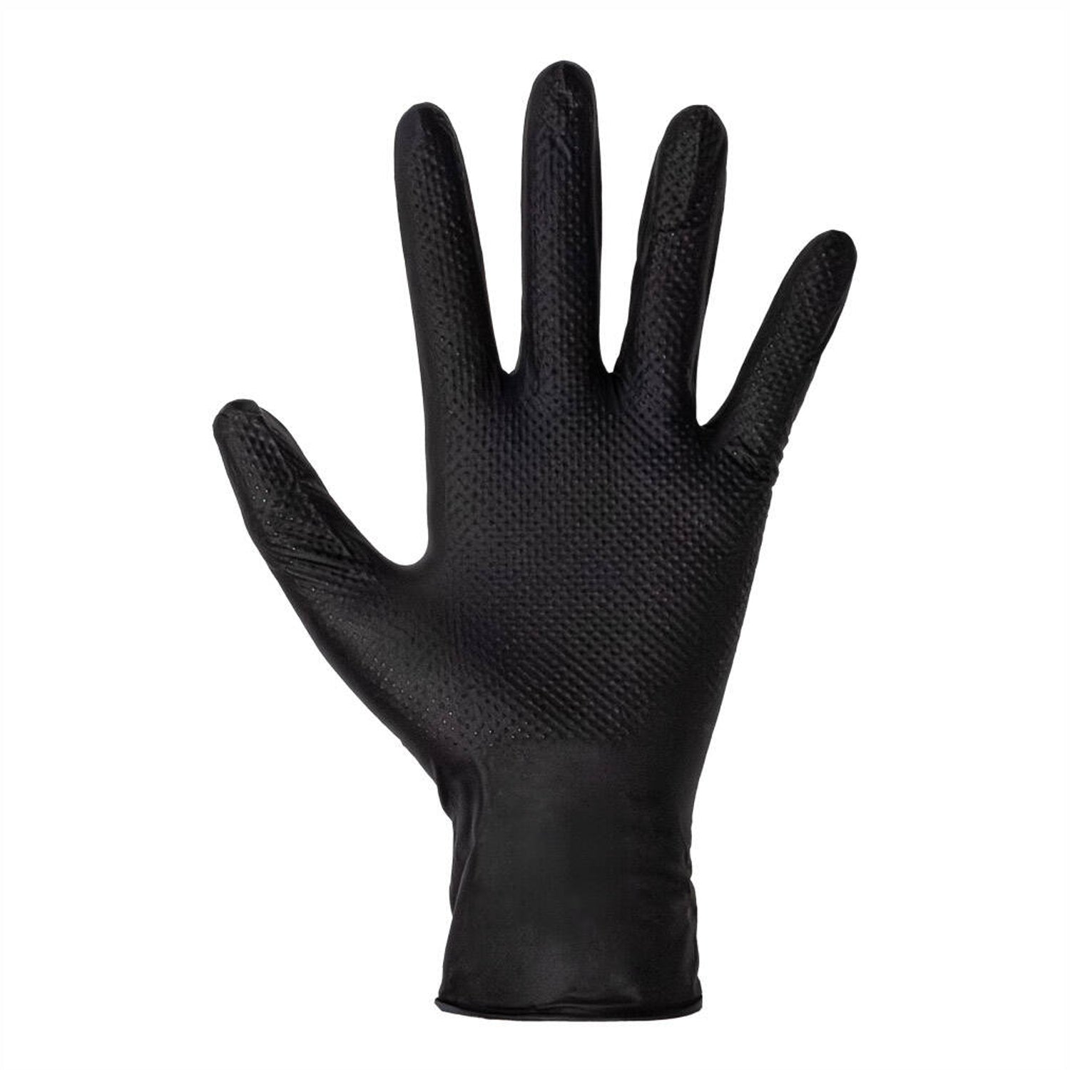 Guanti monouso in nitrile nero pz.50 vam Diamond grip gr. 8,50
