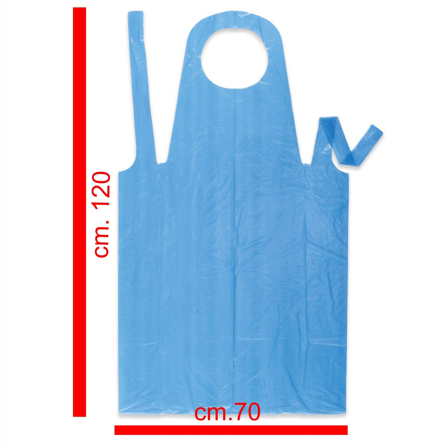 Grembiule monouso in polietilene Azzurro kit da 100 pz.