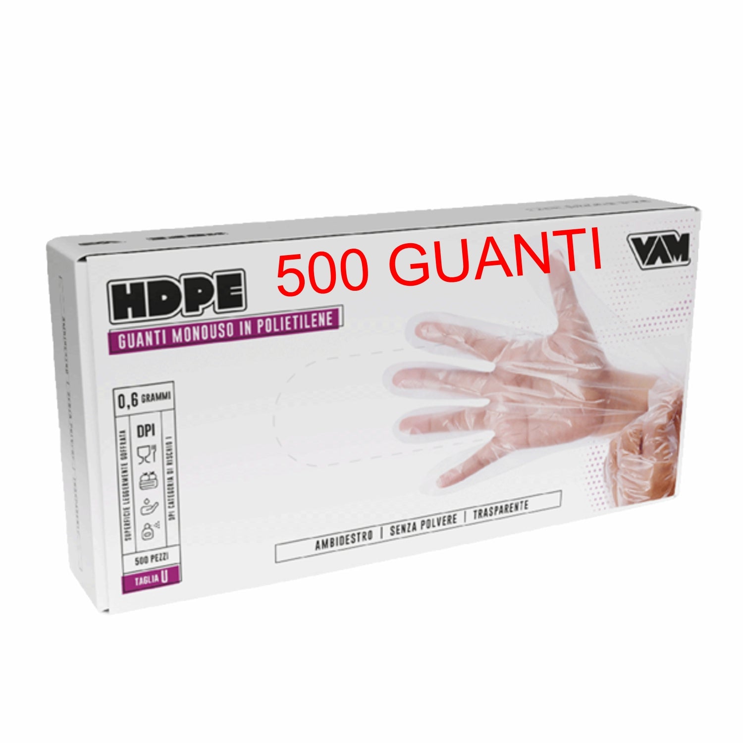 10.000 Guanti monouso per ortofrutta e distributori in polietilene HDPE taglia XL