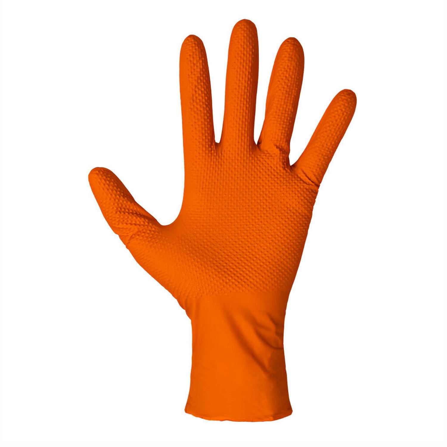 Guanti monouso in nitrile grip arancione pz.50 vam Diamond grip gr. 8,50