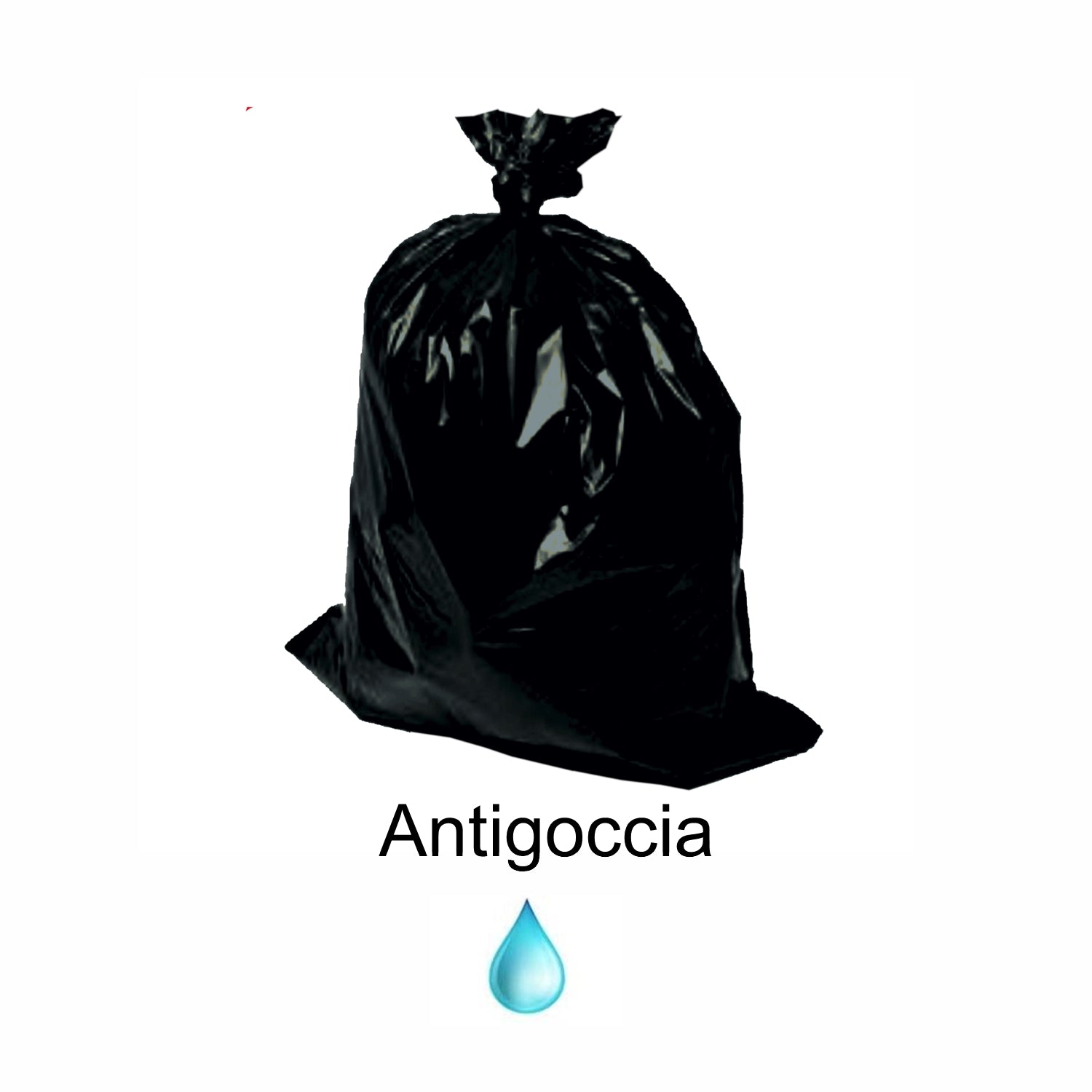 250 Sacchi 110 litri 72x110 cm. gr.70 spazzatura colore nero raccolta indifferenziata 25 rotoli