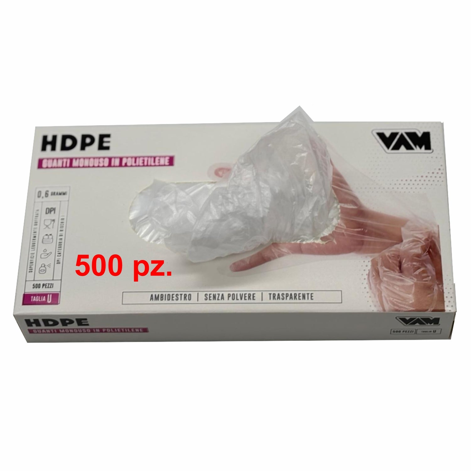 10.000 Guanti monouso per ortofrutta e distributori in polietilene HDPE taglia XL