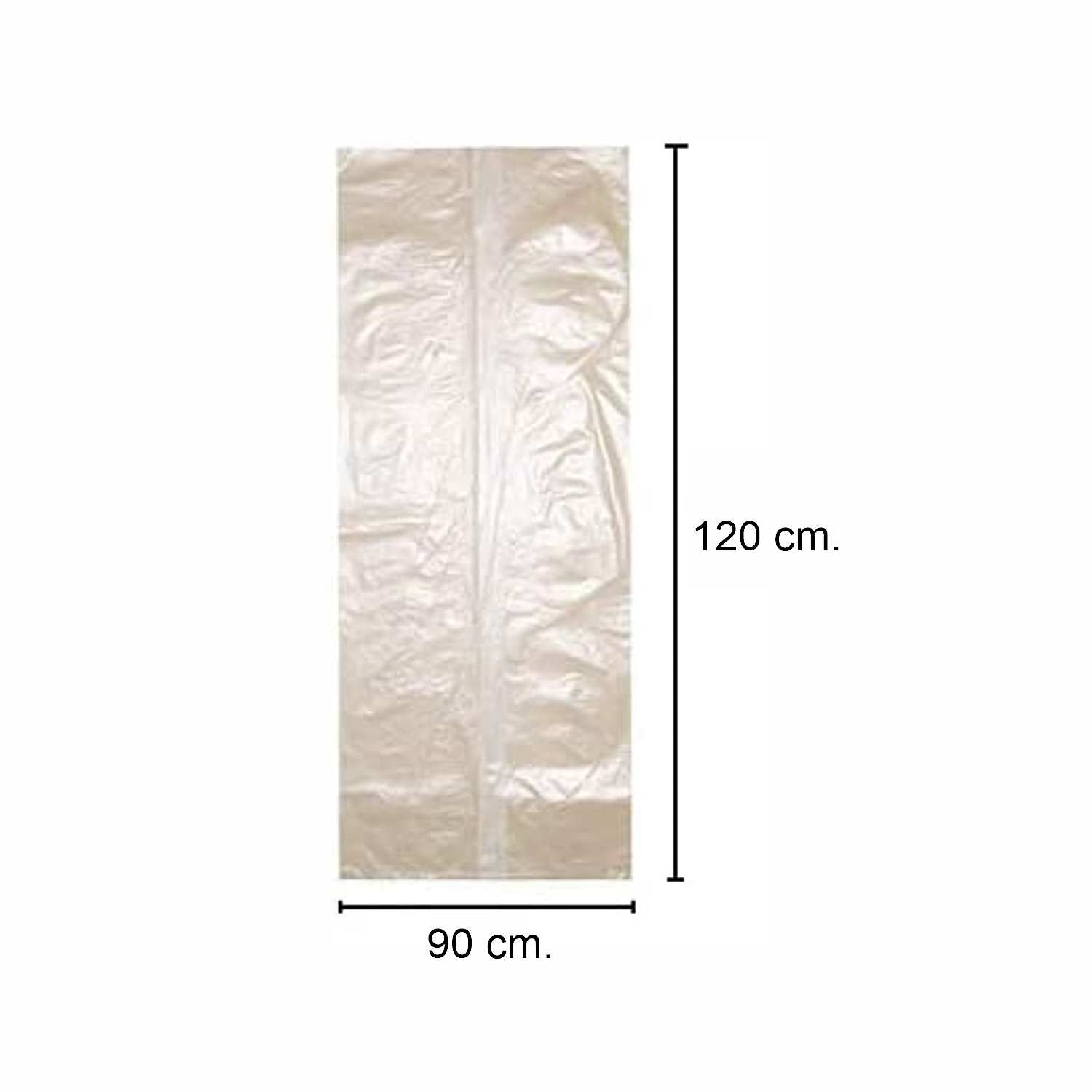 200 Sacchi 130 litri 90x120 cm. gr.80 industriale raccolta differenziata colore Ambra trasparente 20 rotoli