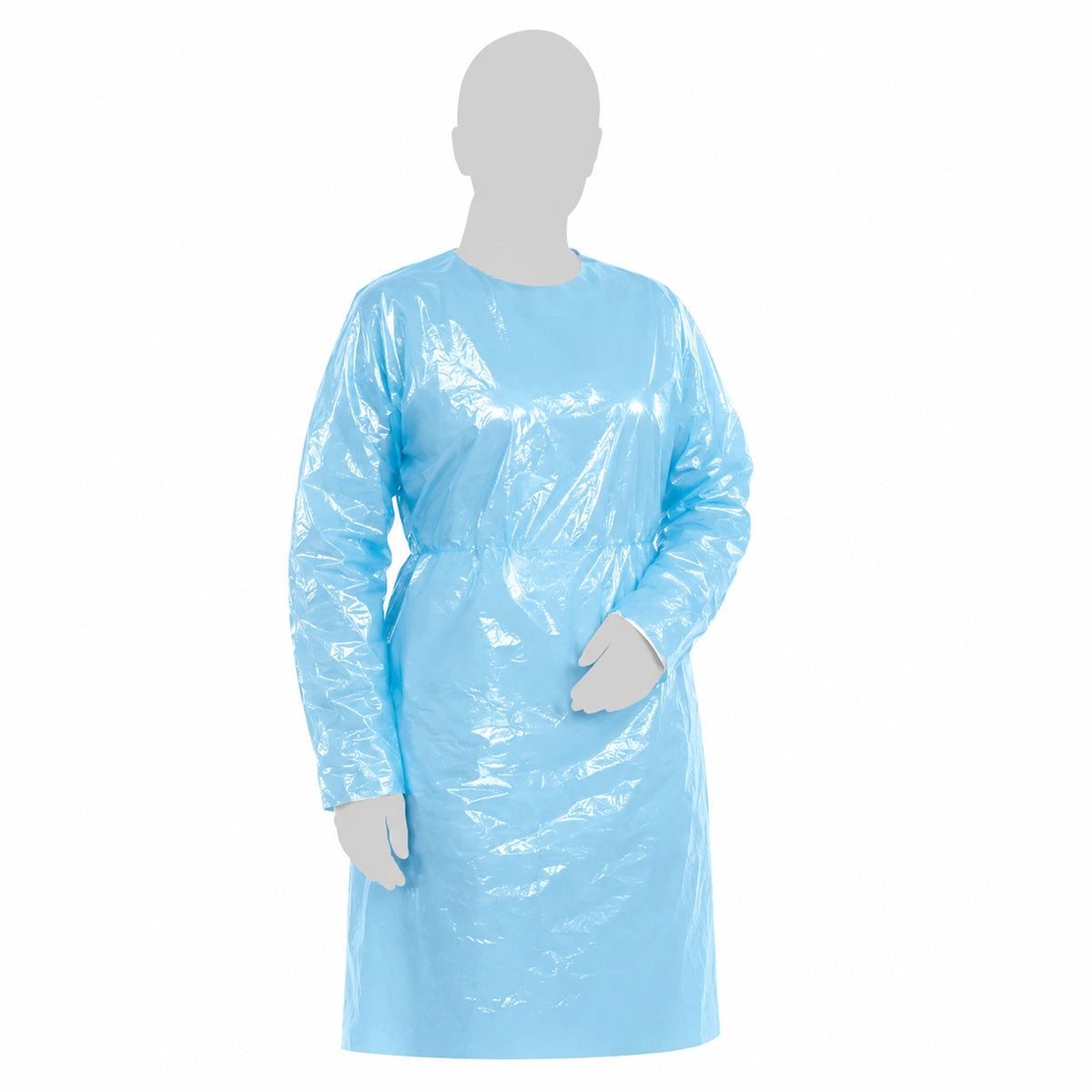 10 Camici in cpe gr.40 colore azzurro 10 Pz.