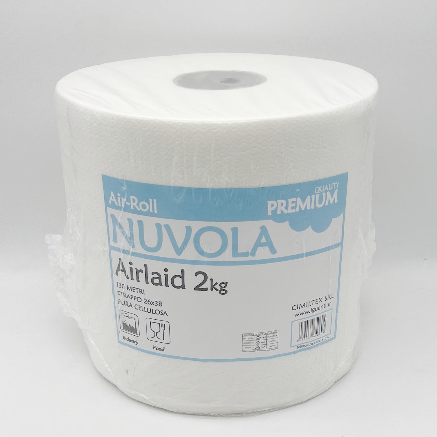 Rotolone carta a secco bobina pannò carta 130 metri super assorbente kg. 2