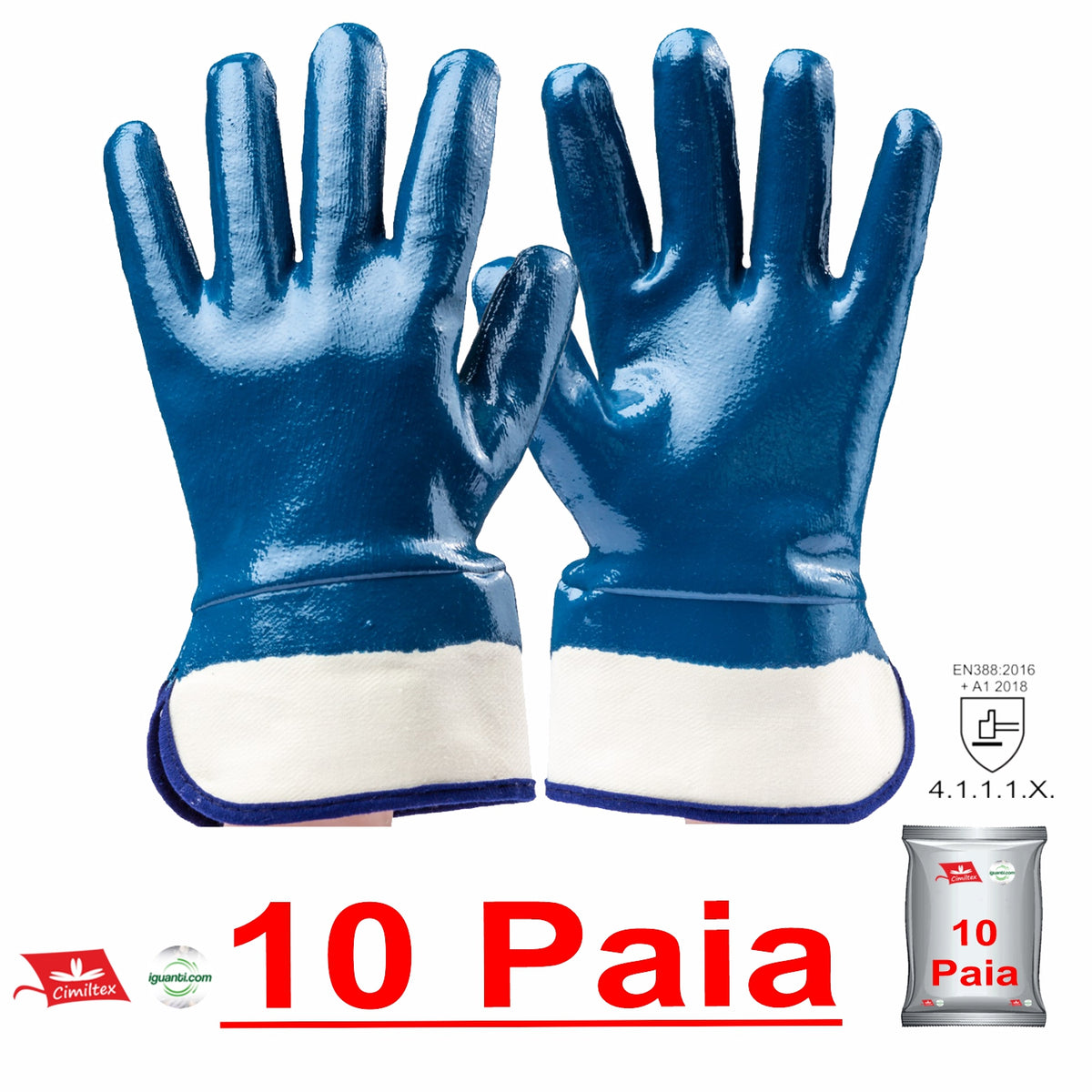 GUANTI DA LAVORO SPALMATI IN NYLON NITRILE COTONE 60 - Foto 9