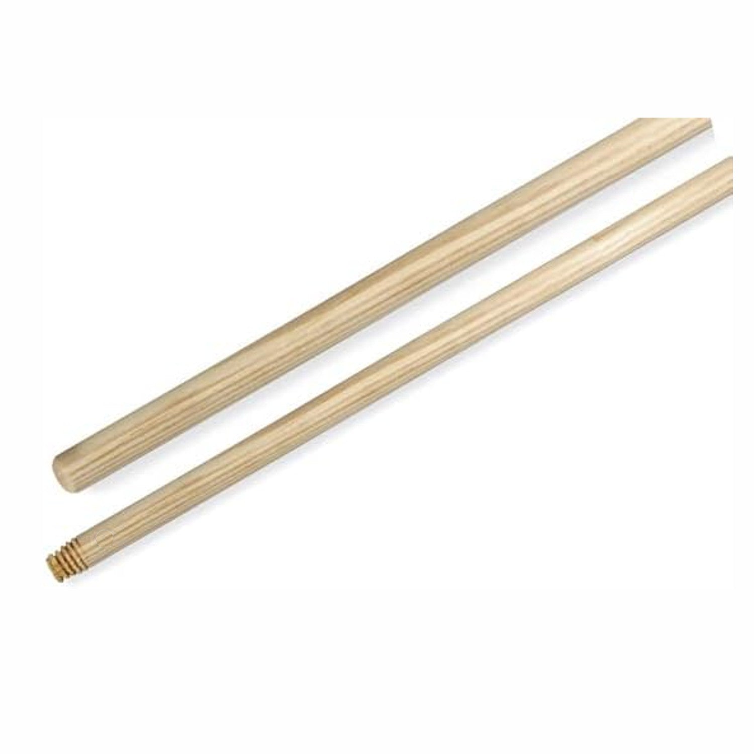 2 Manici per scopa industriale in legno, Bastone scopa con attacco universale, mc. 150