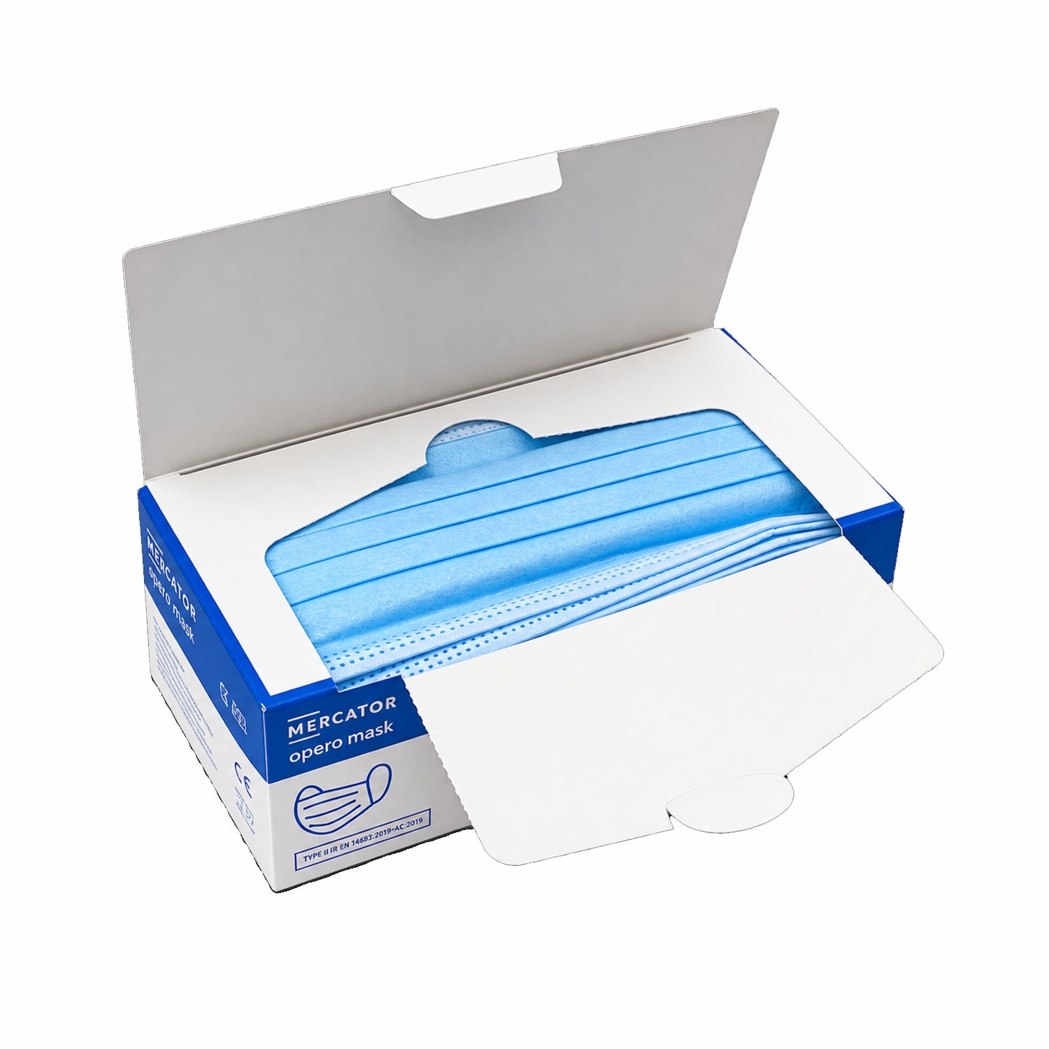 Mascherina Chirurgica Monouso TNT 3 Strati Latex Free – Azzurra, Confezione da 50 pz.