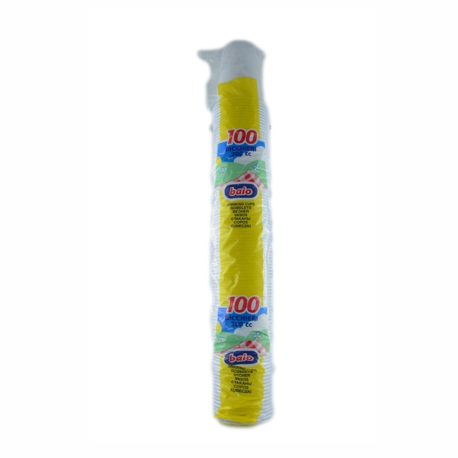 100 Bicchieri 200cc bianchi monouso Baio