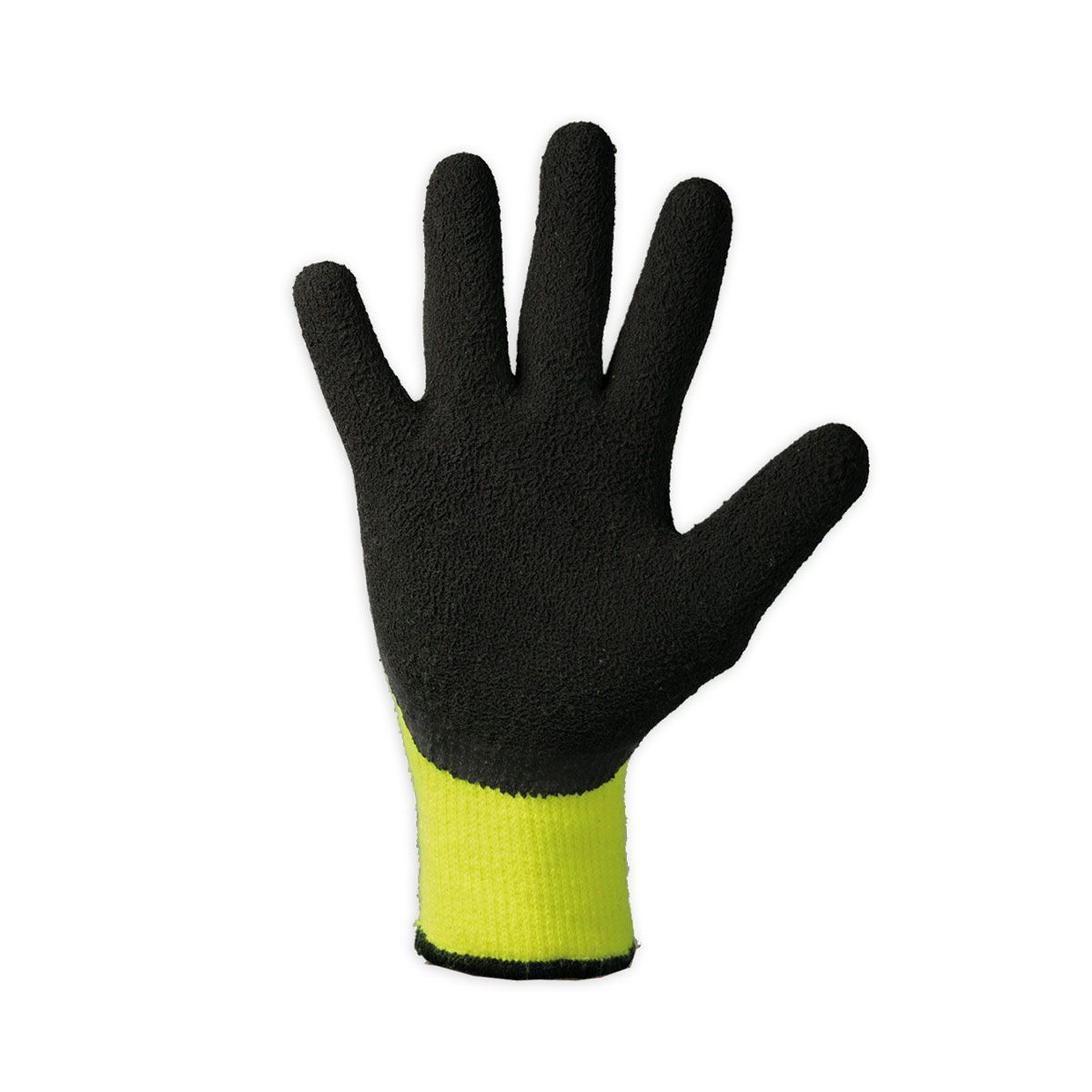 Guanto antifreddo giallo fluo spalmato in lattice nero Technosafe