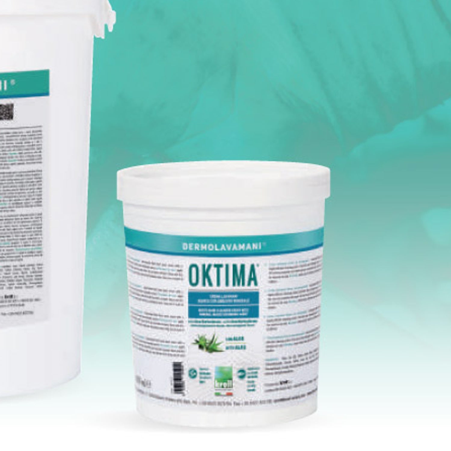 Oktima Crema Lavamani Bianca con Abrasivo Minerale Dermatologicamente testata 1 litro kroll