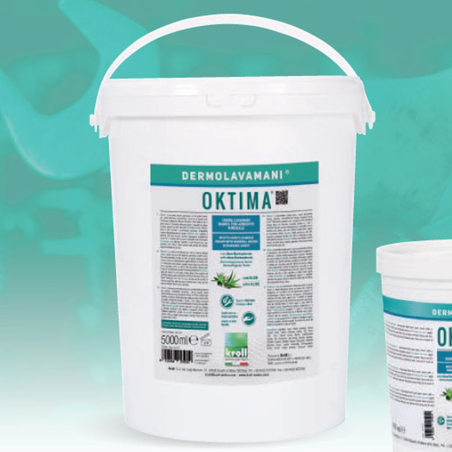 Crema dermolavamani bianca oktima con abrasivo minerale 5 litro kroll 9525