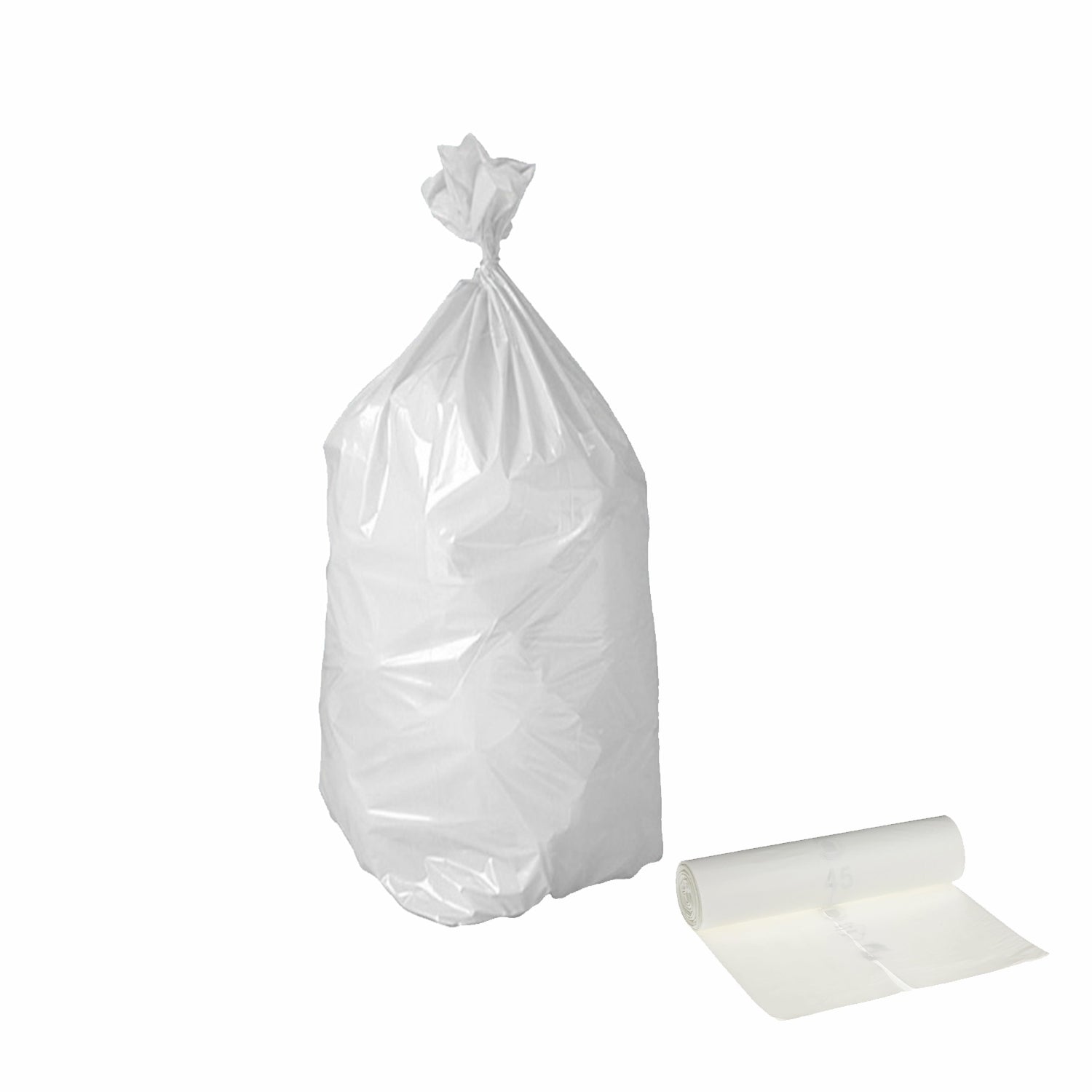 Sacco spazzatura cm.50x60 colore bianco peso gr.9 pz.25 litri 30