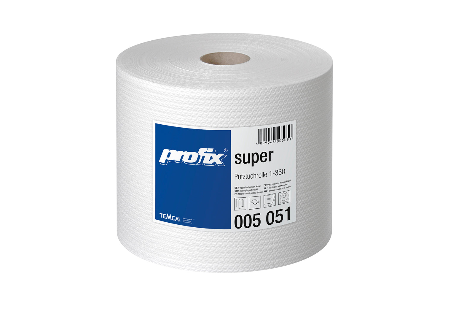 Rotolone carta a secco bobina pannò carta 350 strappi super assorbente celtex 005051