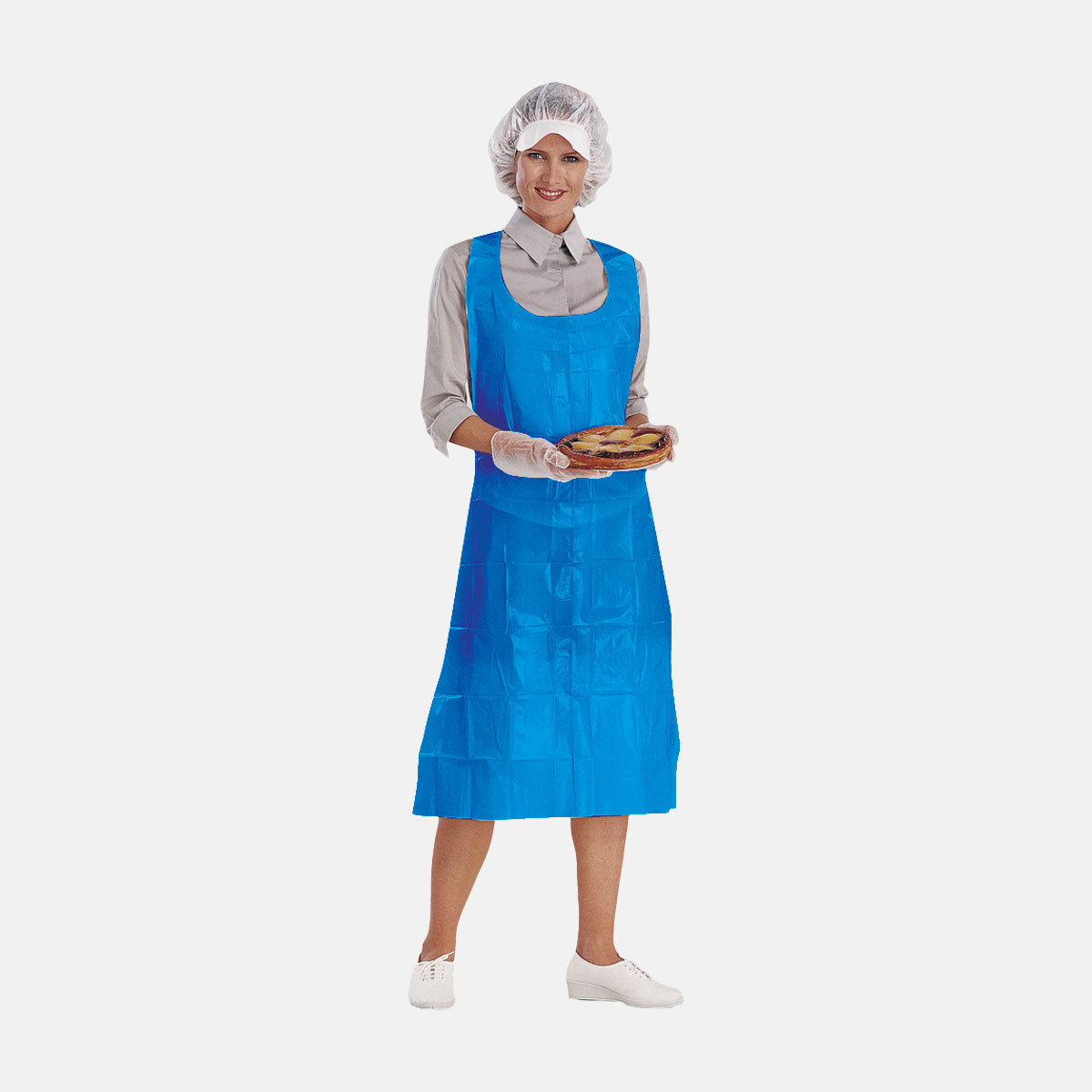 Grembiule monouso in polietilene Azzurro kit da 100 pz.