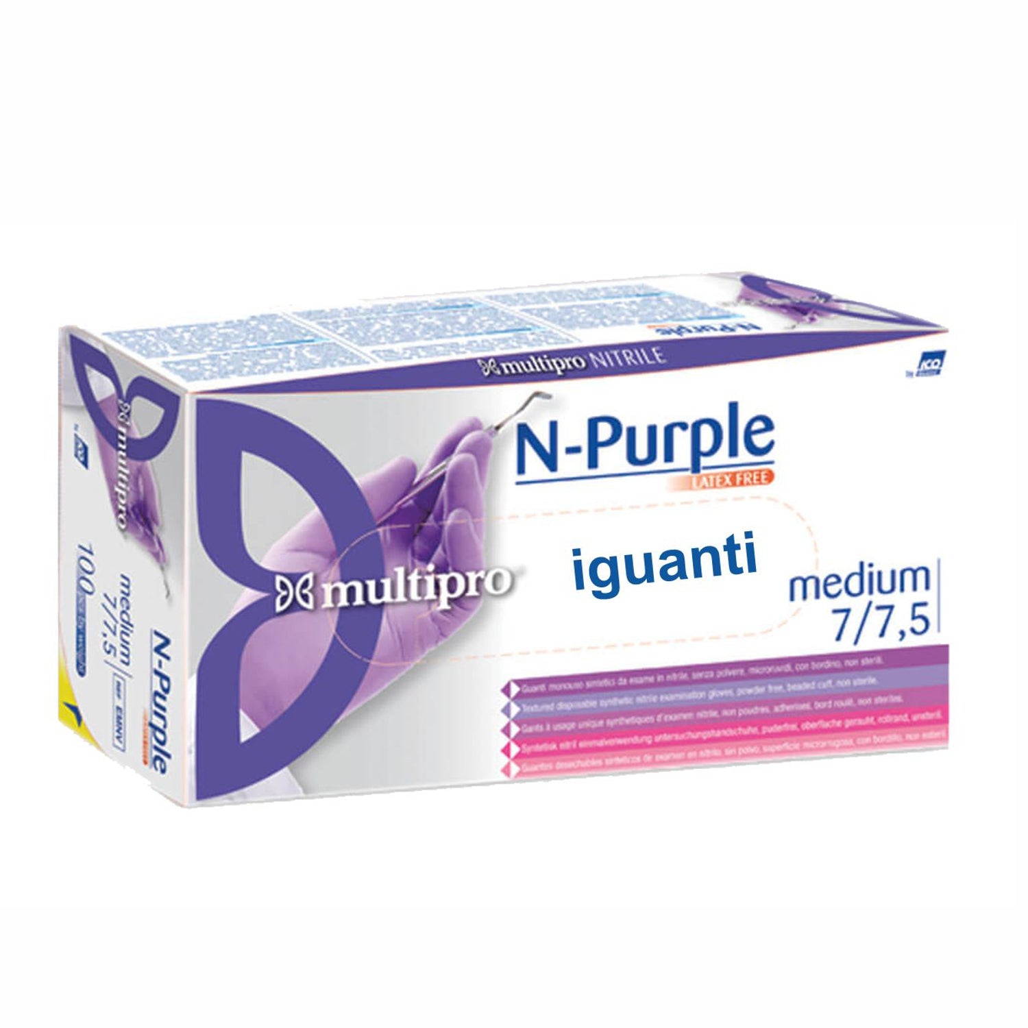Guanti monouso in nitrile Purple Multipro Icoguanti